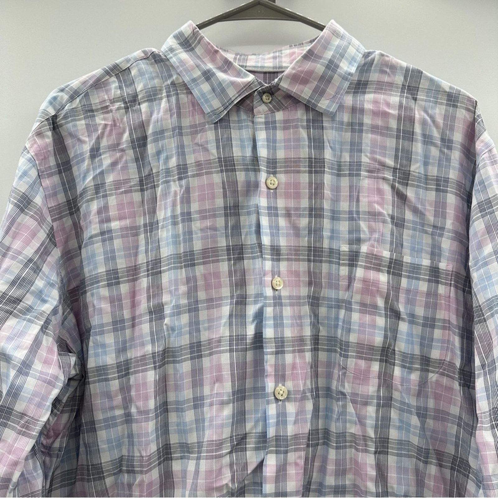 Peter Millar Peter Millar White, Blue & Pink Plaid Button Down Shirt Sz L Size US L / EU 52-54 / 3 - 2 Thumbnail