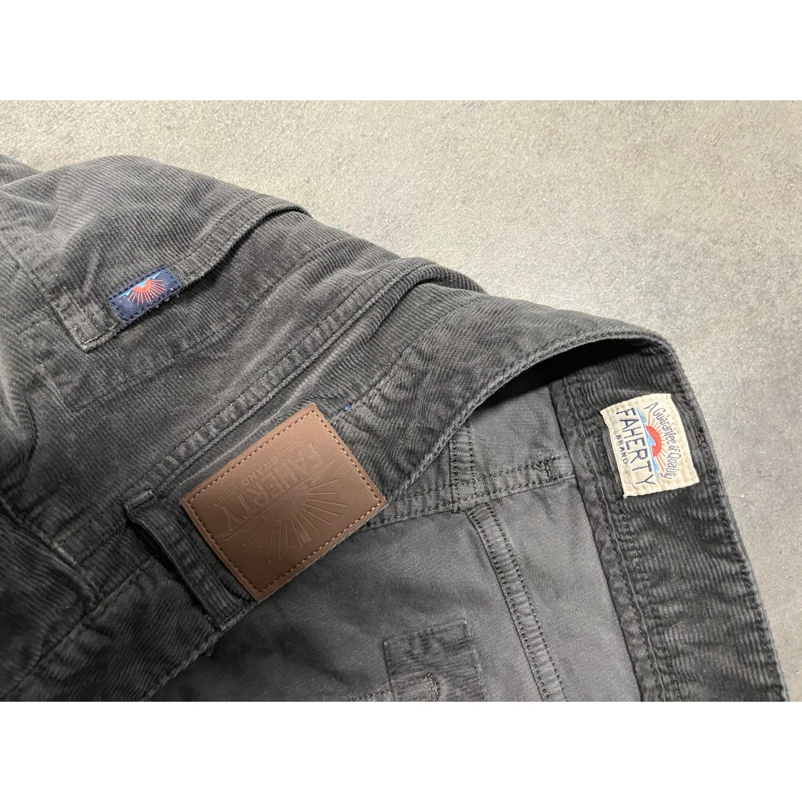 Faherty Faherty Mens Size 38 Stretch Corduroy 5-Pocket Pant Gray Size US 38 / EU 54 - 4 Thumbnail