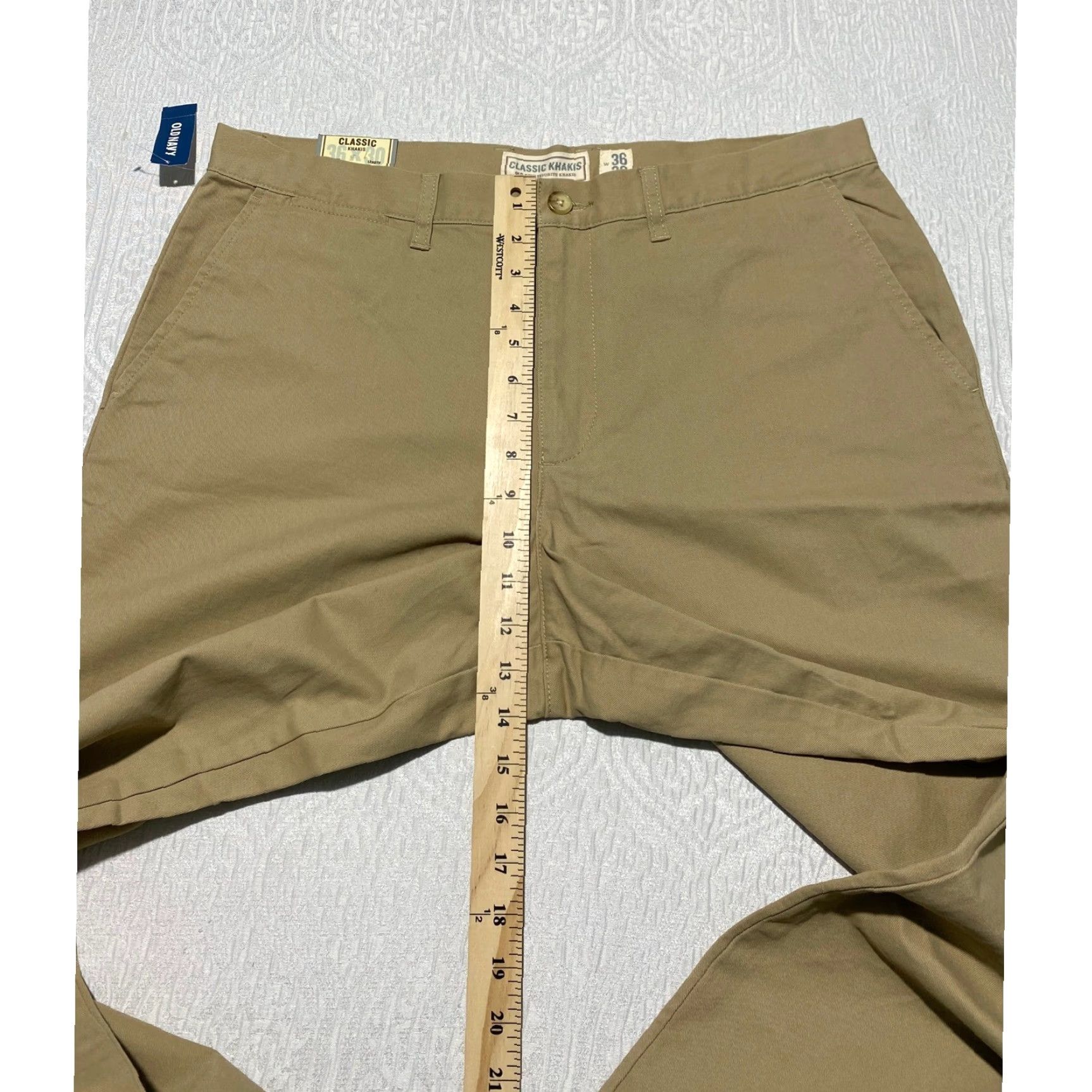 Old Navy Old Navy Khakis Mens Flat Front Straight Leg Pants 36x30 Tan Cotton NWT Classic Chino Casual Workwear Everyday Pants Mens Size US 36 / EU 52 - 7 Thumbnail