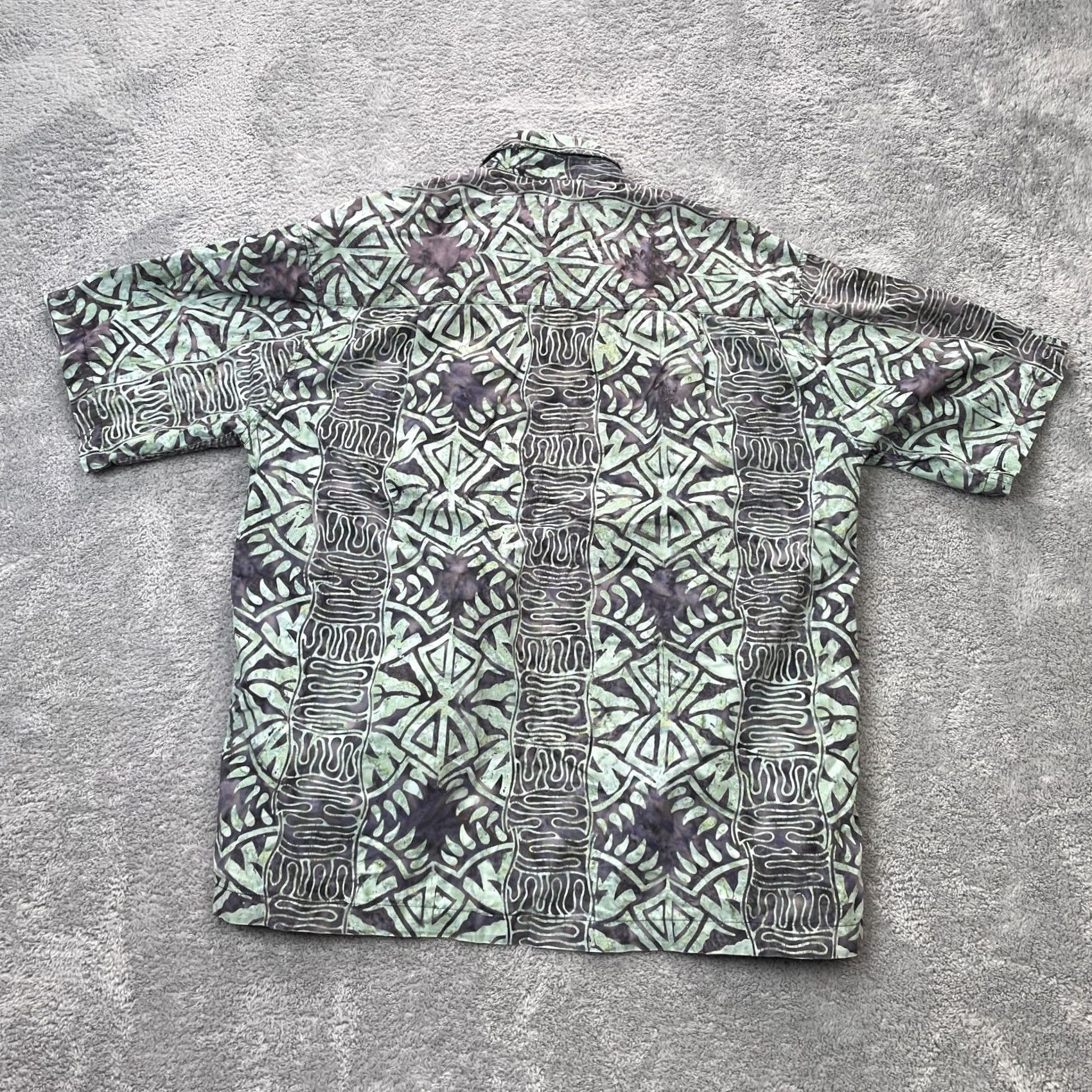 Vintage Johari West Shirt Green XL Mens Hawaiian Short Sleeve Button Up Size US XL / EU 56 / 4 - 4 Thumbnail