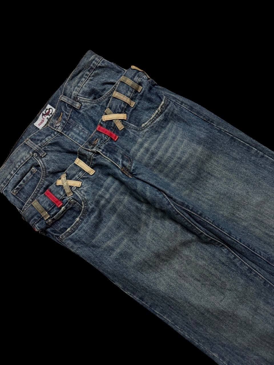 PPFM DOUBLE WAIST 90s Jungle Storm 🇯🇵 Mudwash Distressed Insane Size US 31 - 8 Thumbnail