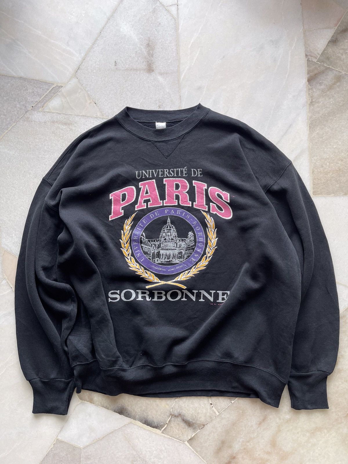 Champion × Vintage 1980s Champion Universite De Paris Sorbonne Sweatshirt Size US XL / EU 56 / 4 - 15 Thumbnail