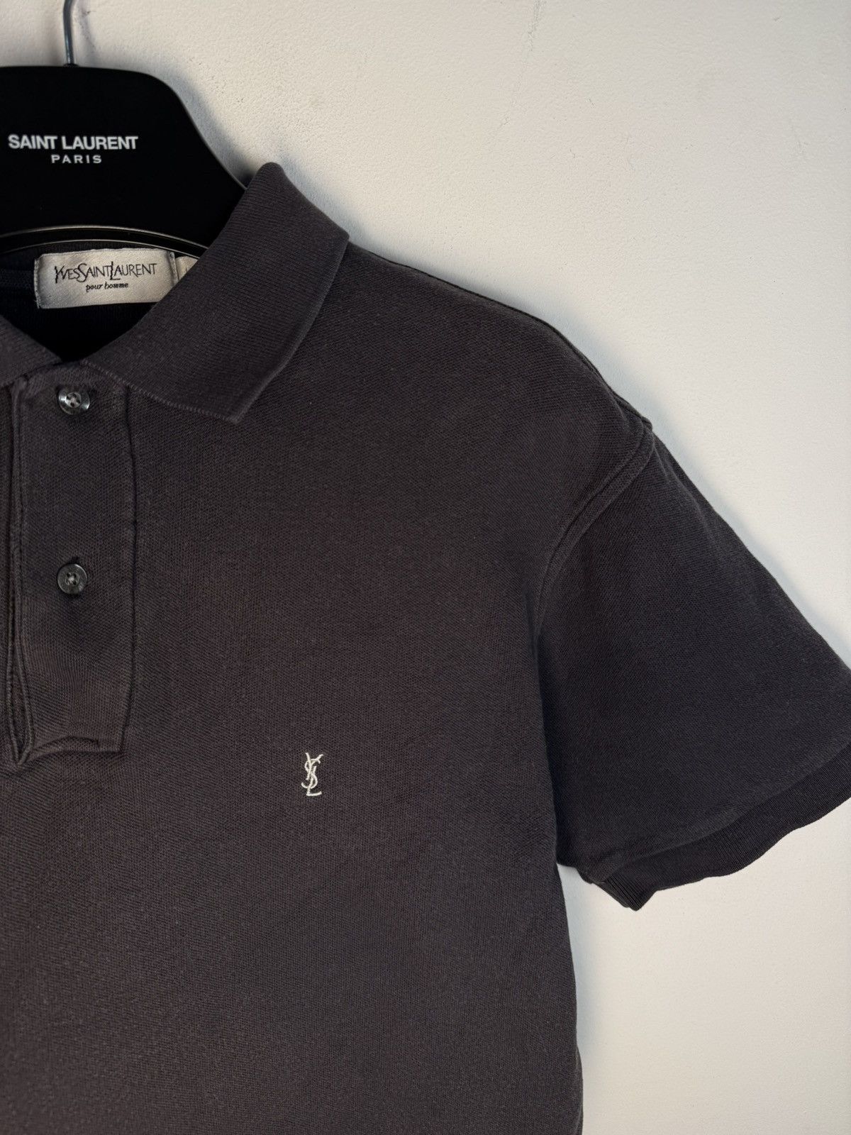 Yves Saint Laurent Grey YSL Polo Shirt Summer YSL Shirt YSL Tee Vintage Size US M / EU 48-50 / 2 - 1 Thumbnail