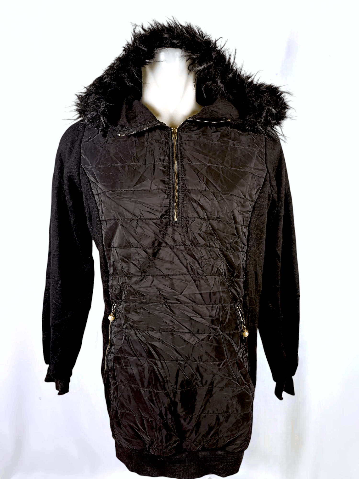Other Crazy Black Half Zipper Fur Hoodie Lgb Style Size US L / EU 52-54 / 3 - 4 Thumbnail