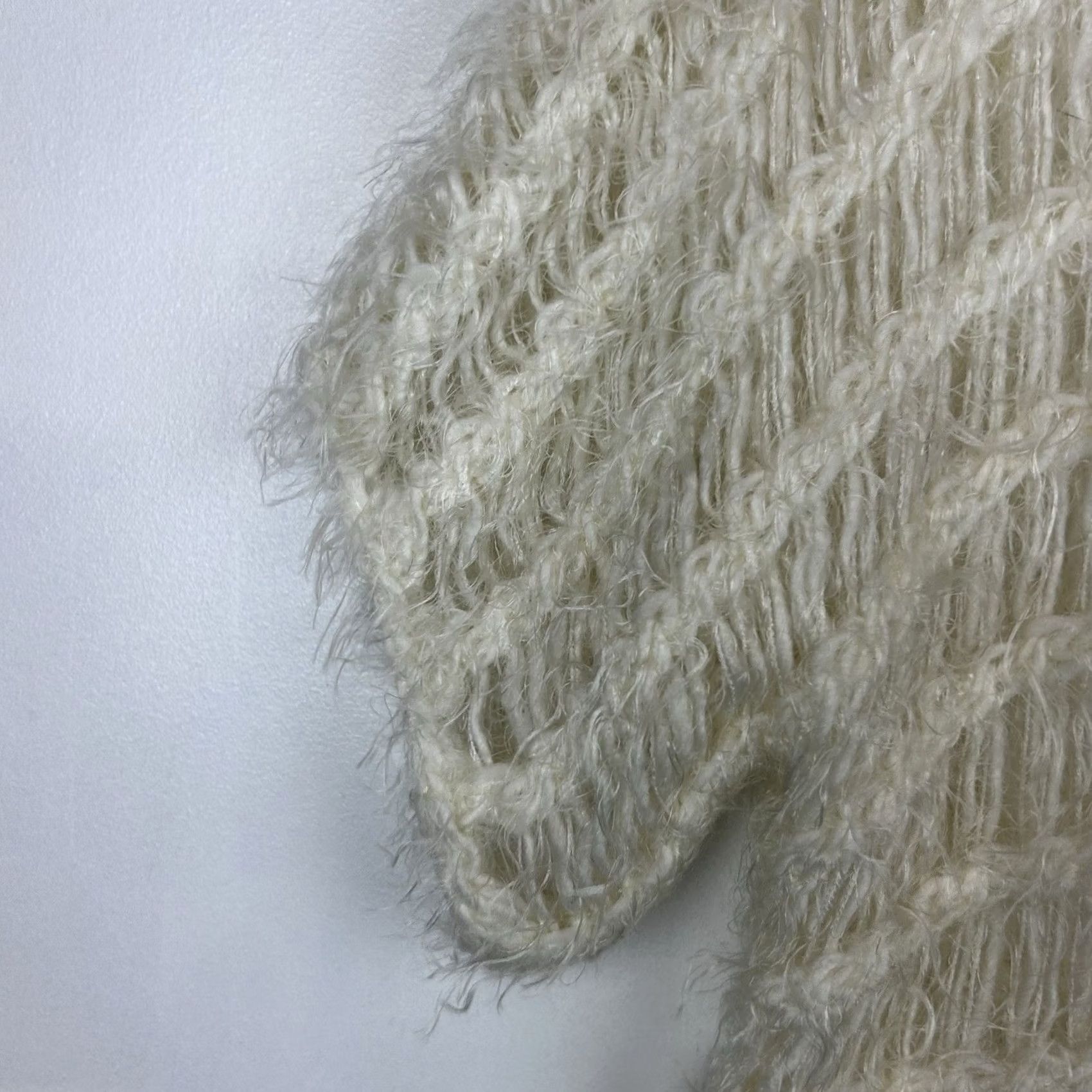 Vintage Kerisma Open Knit Top Women S Sweater Ivory Dolman Short Sleeve Oversized Pullover Boho Classic City 21" 19" Length Size S / US 4 / IT 40 - 5 Thumbnail