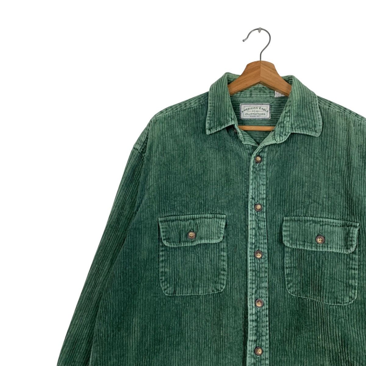 American Eagle Outfitters AMERICAN EAGLE Green Corduroy Flannel Jacket #1818-C22 Size US M / EU 48-50 / 2 - 6 Thumbnail