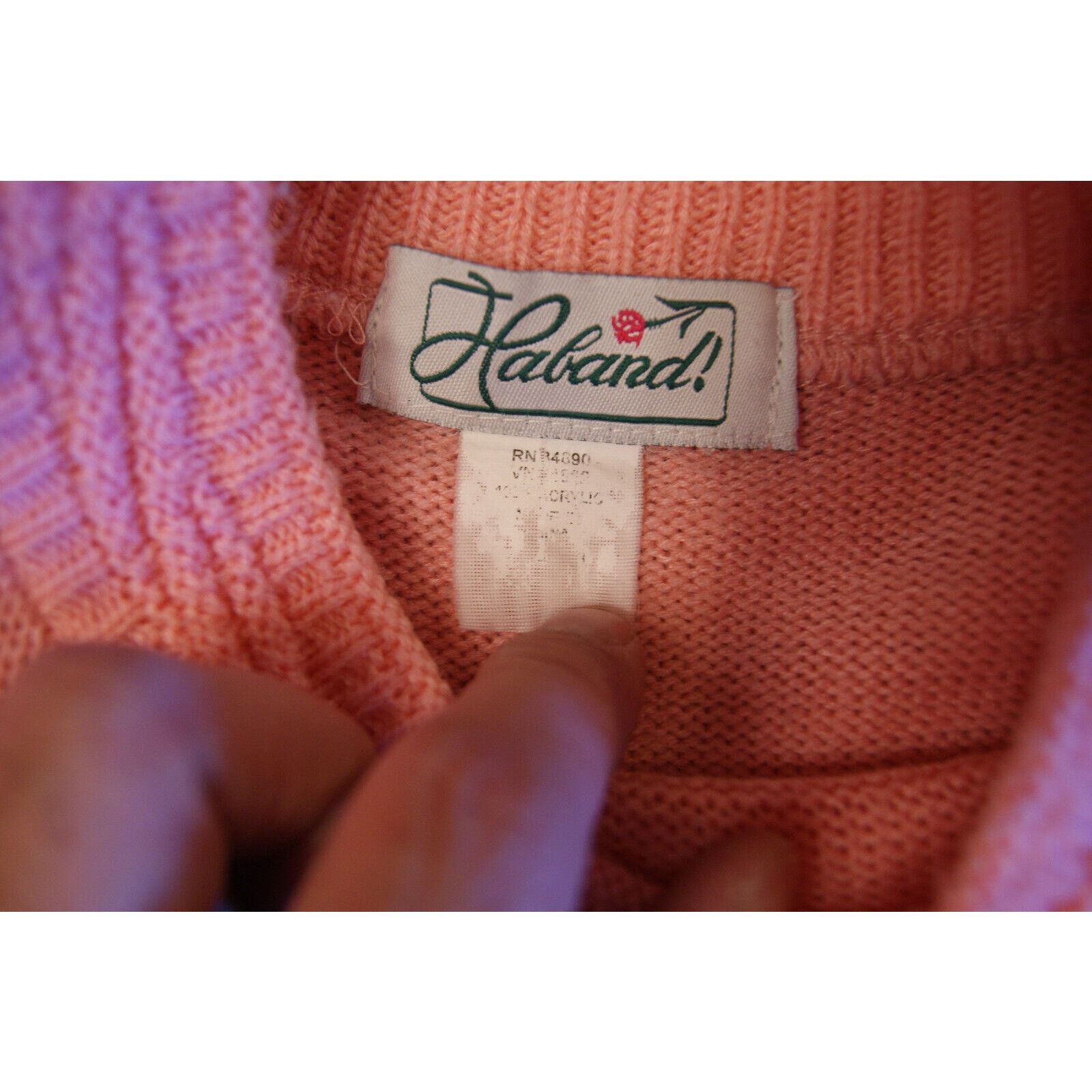 Haband Pullover Sweater VTG Haband Women's Small Pink Knit Crew Size S / US 4 / IT 40 - 4 Thumbnail