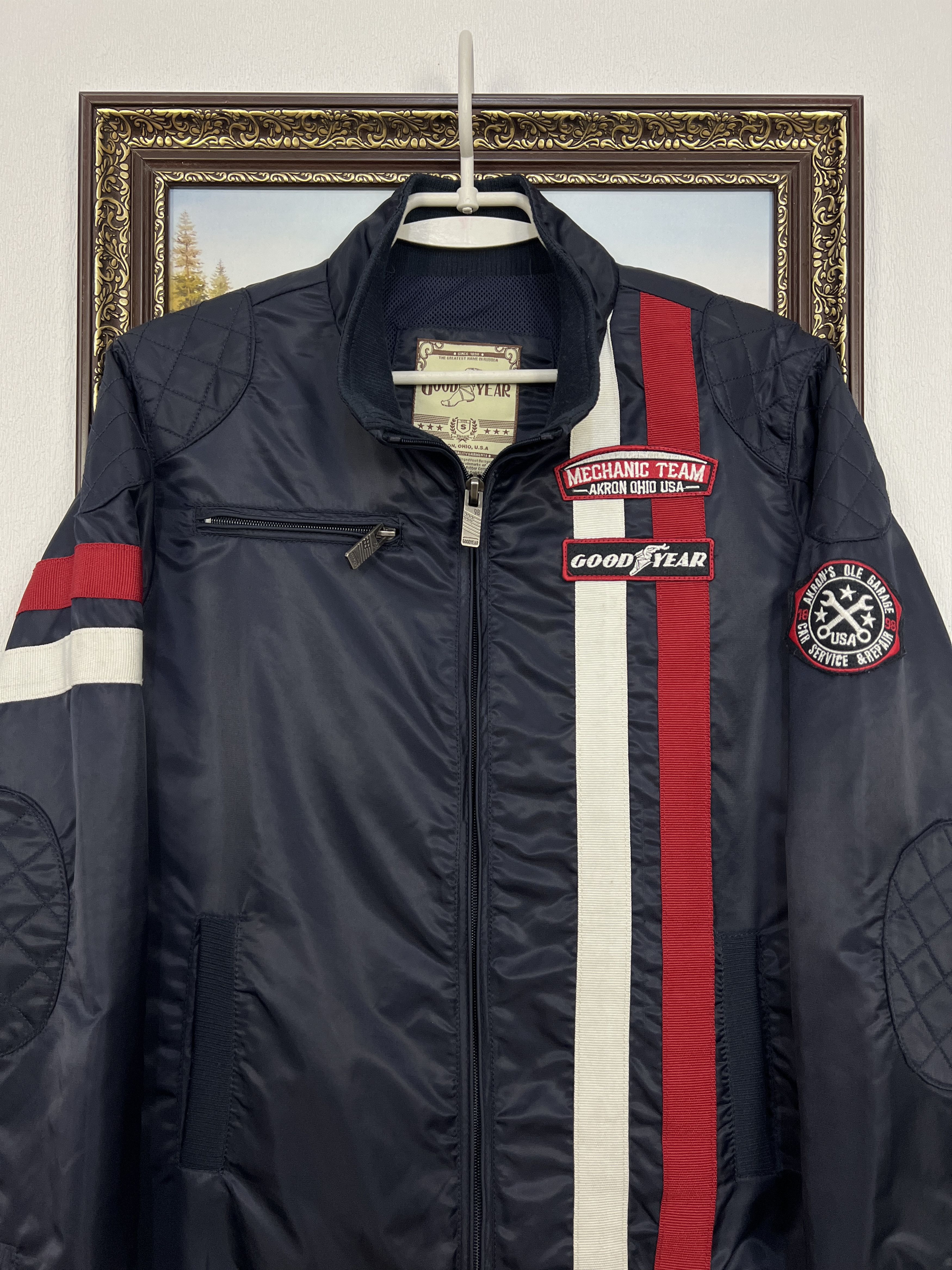NASCAR Blue Good Year Jacket Akron Zip Racing NASCAR Ferrari Size US S / EU 44-46 / 1 - 2 Thumbnail