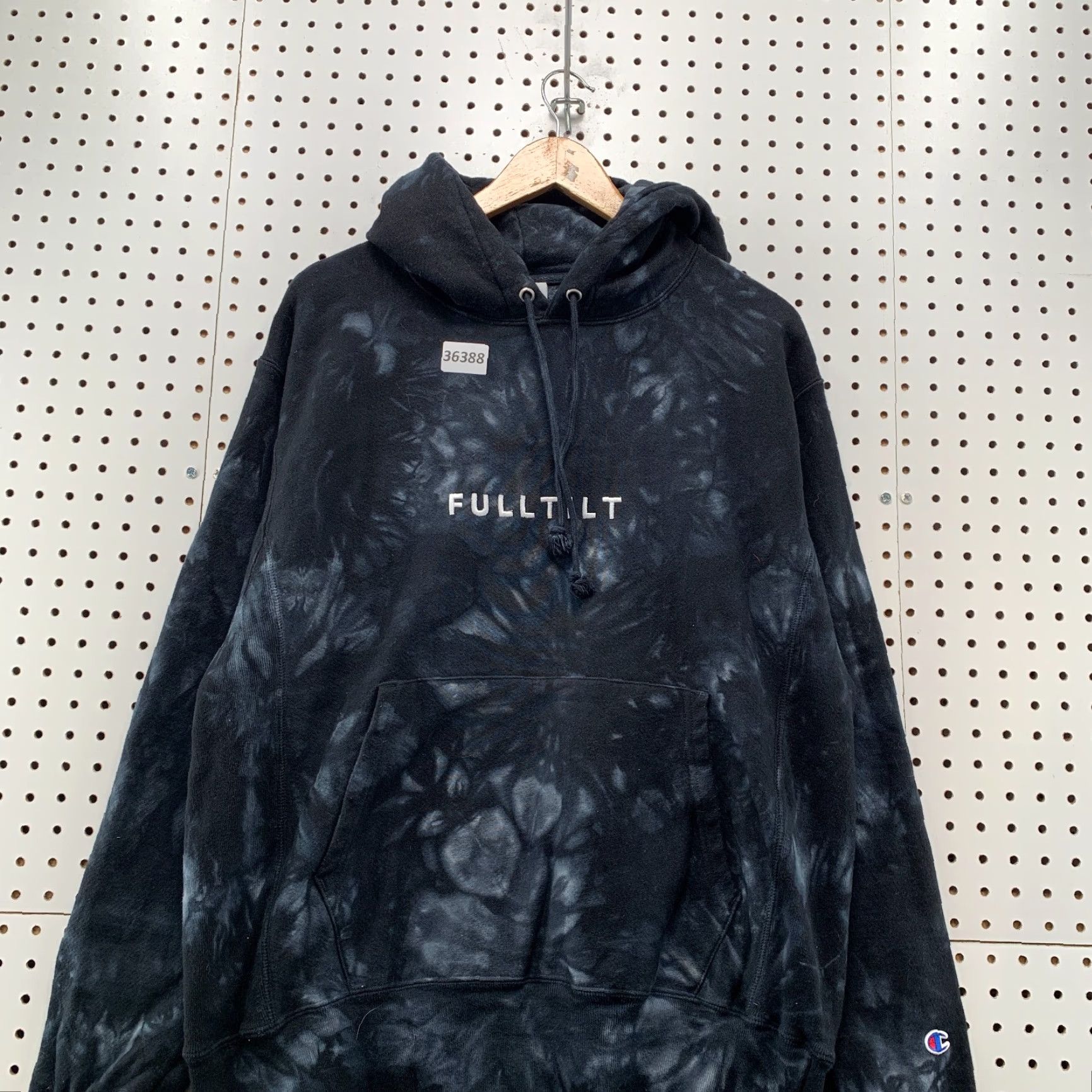 Champion VINTAGE Champion Reverse Weave Hoodie Mens Medium Black Acid Wash Pullover Fleece Heavyweight Size US M / EU 48-50 / 2 - 2 Thumbnail
