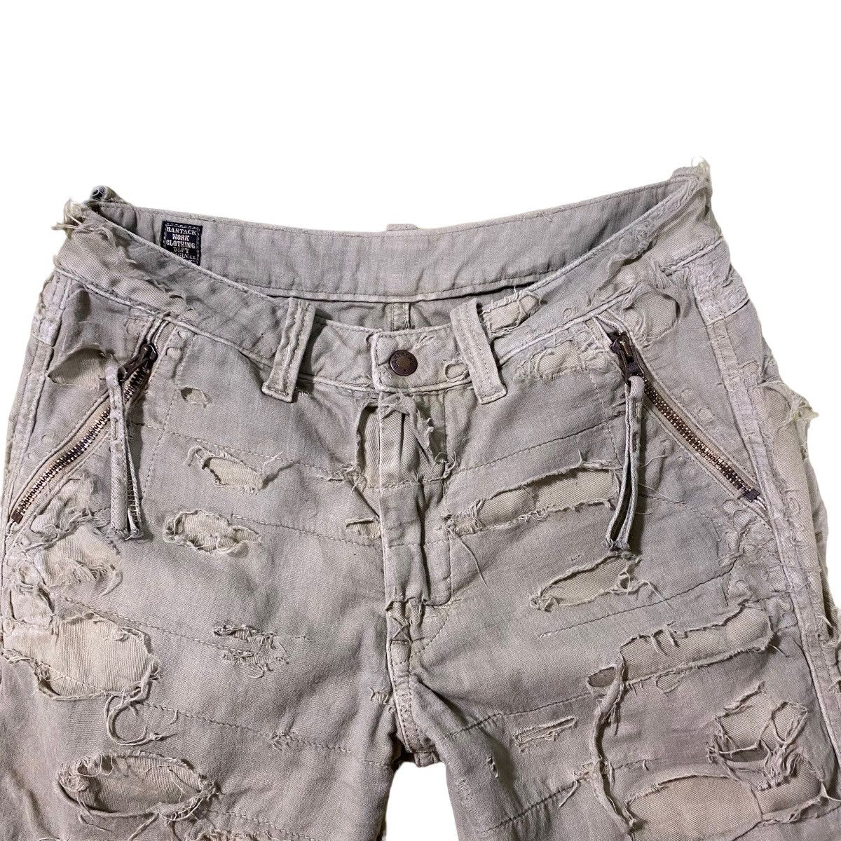 If Six Was Nine × Le Grande Bleu (L.G.B.) × PPFM Vintage Bartack Distressed Pants S Size Size US 28 / EU 44 - 4 Thumbnail