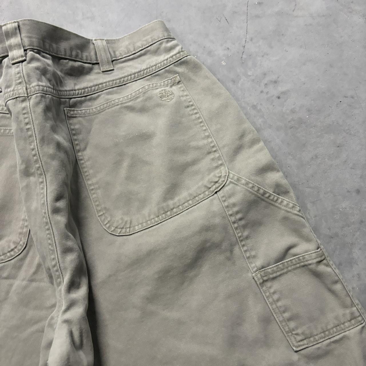 Carhartt × Vintage Crazy Vintage Y2K/2000s Baggy Khaki Skater Style Carpenter Shorts! Size US 38 / EU 54 - 4 Thumbnail