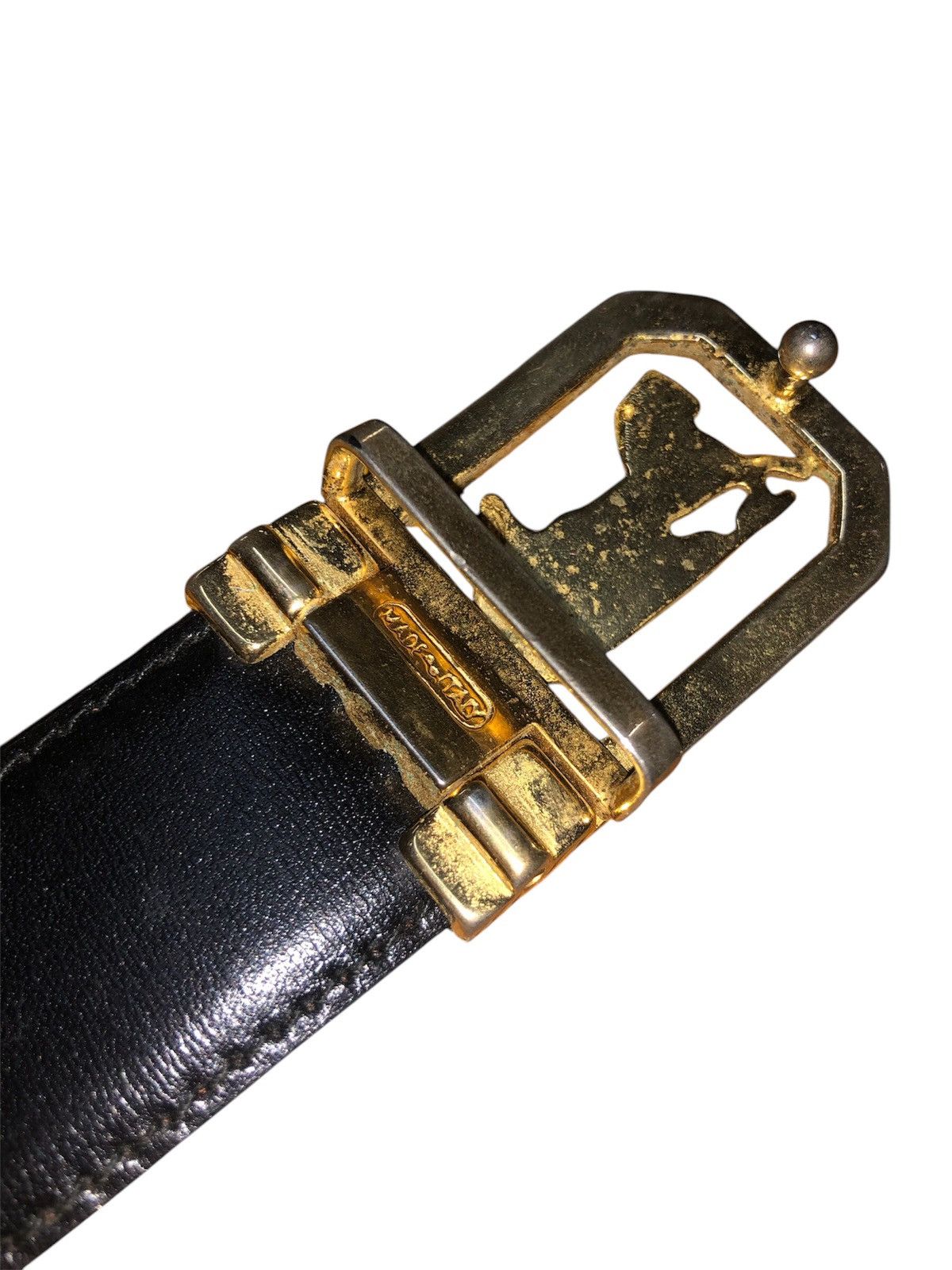 Celine × Designer Vintage Celine Leather Belt (unisex) Size 30 - 14 Thumbnail