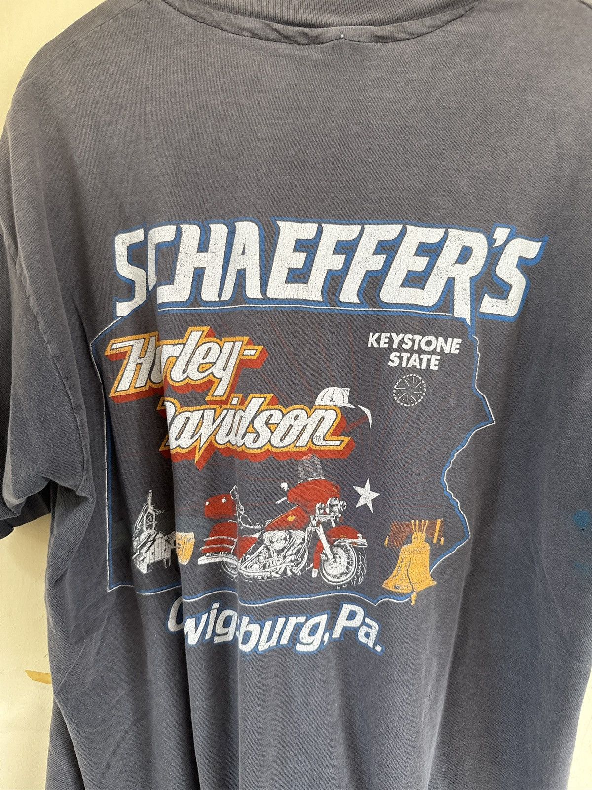 Harley Davidson *RARE* 1989 80s VINTAGE HARLEY DAVIDSON RACING SCOTT PARKER Size US XL / EU 56 / 4 - 4 Thumbnail