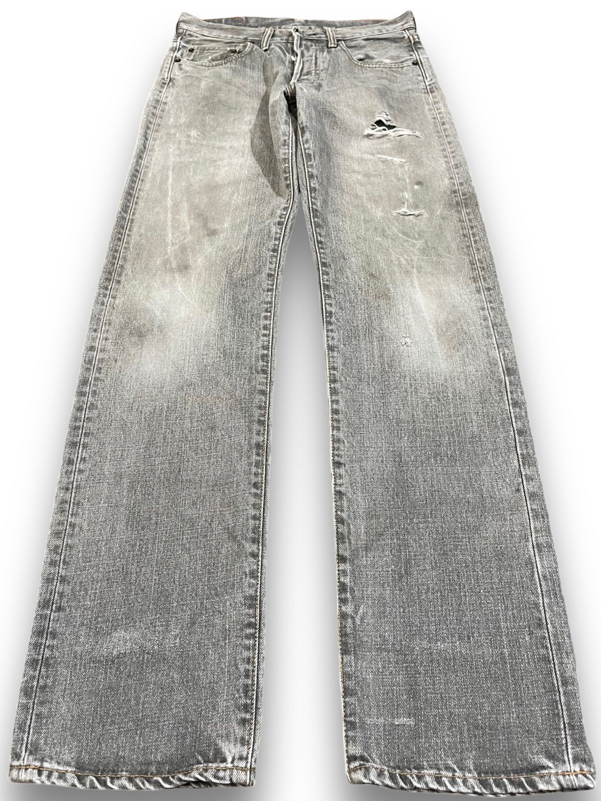 Denime Vintage Denime Black Distressed Denim Size US 30 / EU 46 - 1 Thumbnail