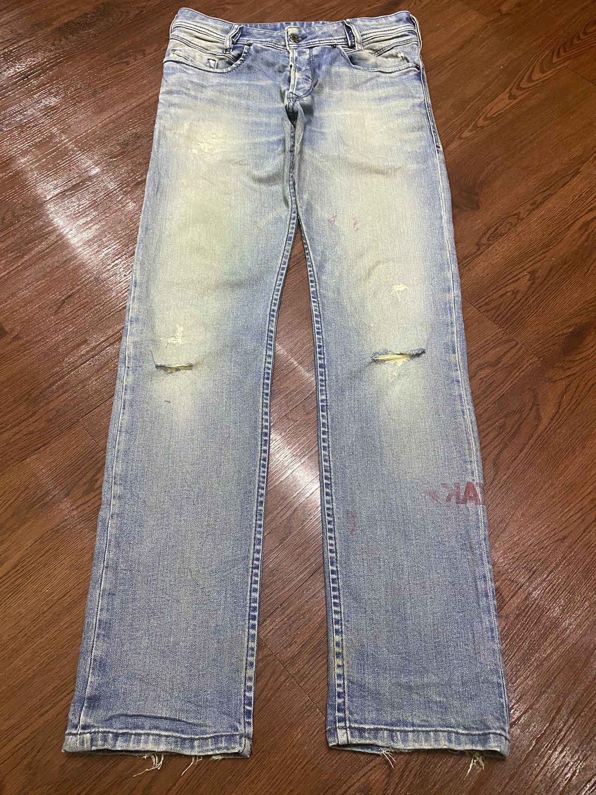 Other Vintage Diesel Faded Wash Distressed Denim Slim Jeans Size US 30 / EU 46 - 1 Thumbnail
