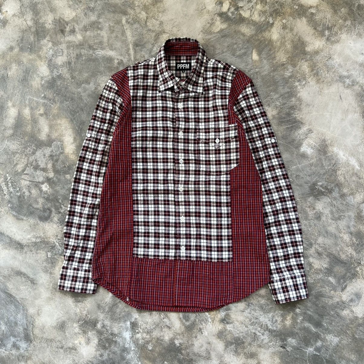 Hysteric Glamour 2000s PPFM Patchwork Gingham Plaid Longsleeve Shirt Size US M / EU 48-50 / 2 - 1 Thumbnail