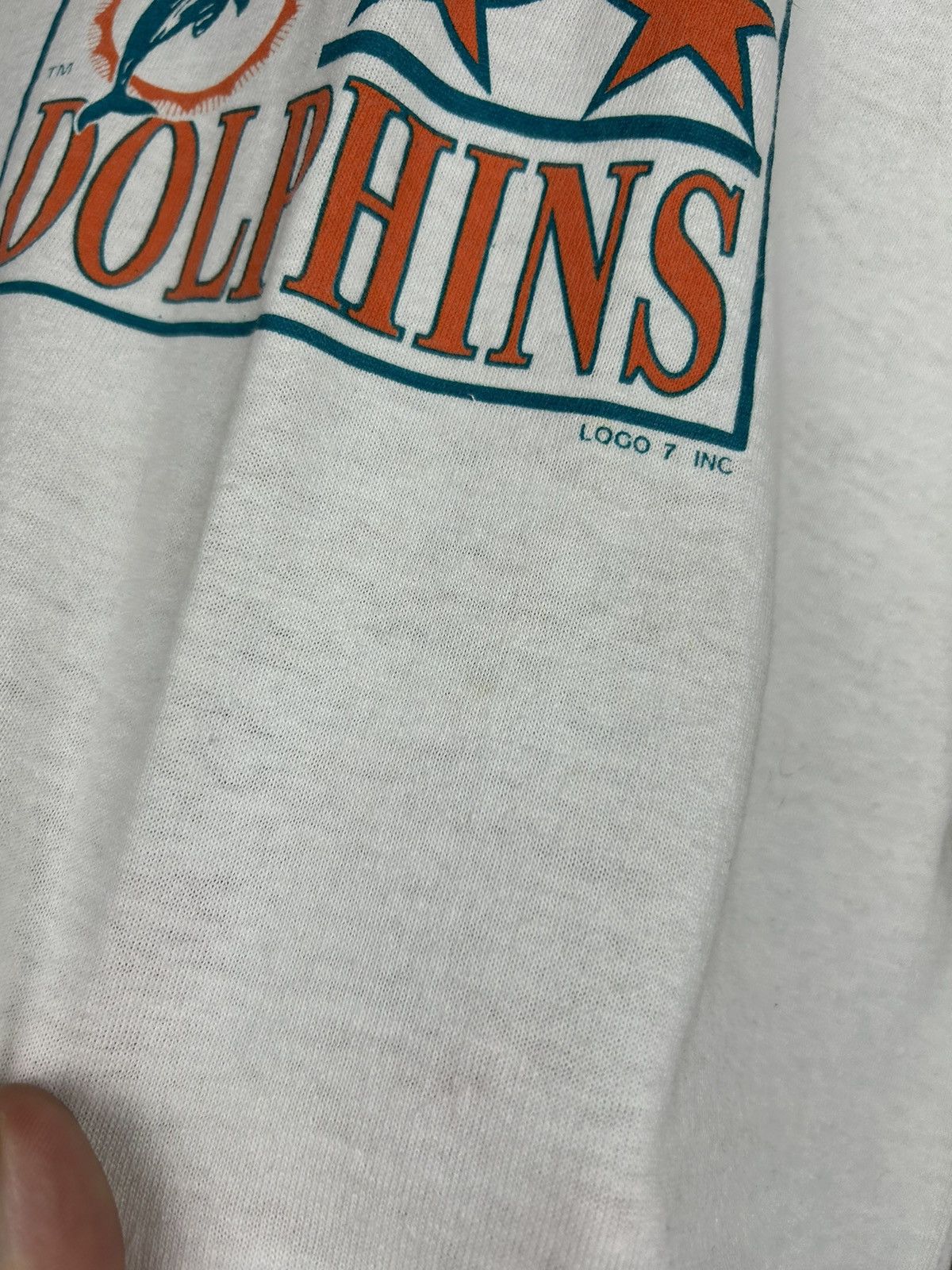 NFL Vintage 90s Miami Dolphins Nfl Team T shirt Size US XL / EU 56 / 4 - 17 Thumbnail