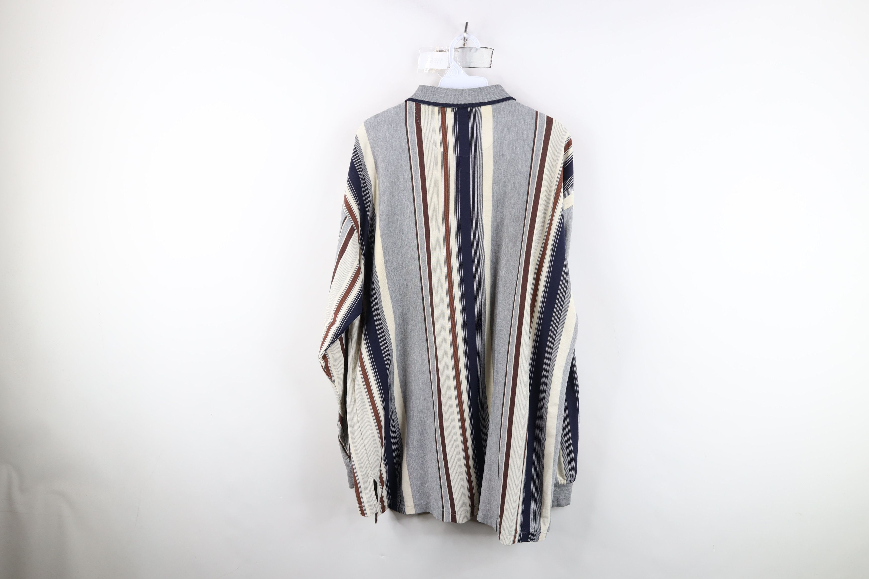 Vintage Vintage 90s Streetwear Baggy Long Sleeve Rugby Polo Shirt Size US XL / EU 56 / 4 - 9 Thumbnail