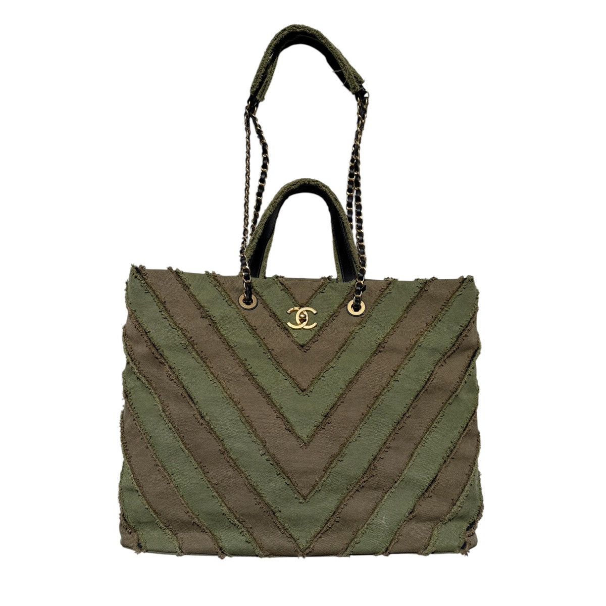 Chanel 2017 cruise paris-cuba patchwork chevron tote Size ONE SIZE - 1 Thumbnail