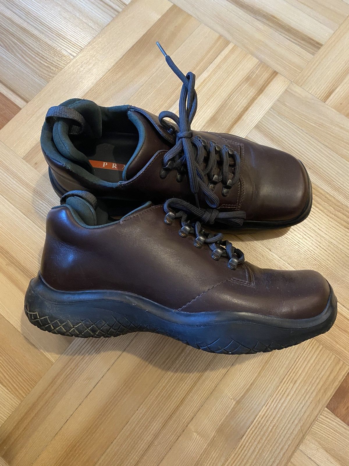 Prada Vintage Prada Vibram Leather Boots Size US 7.5 / EU 40-41 - 1 Thumbnail