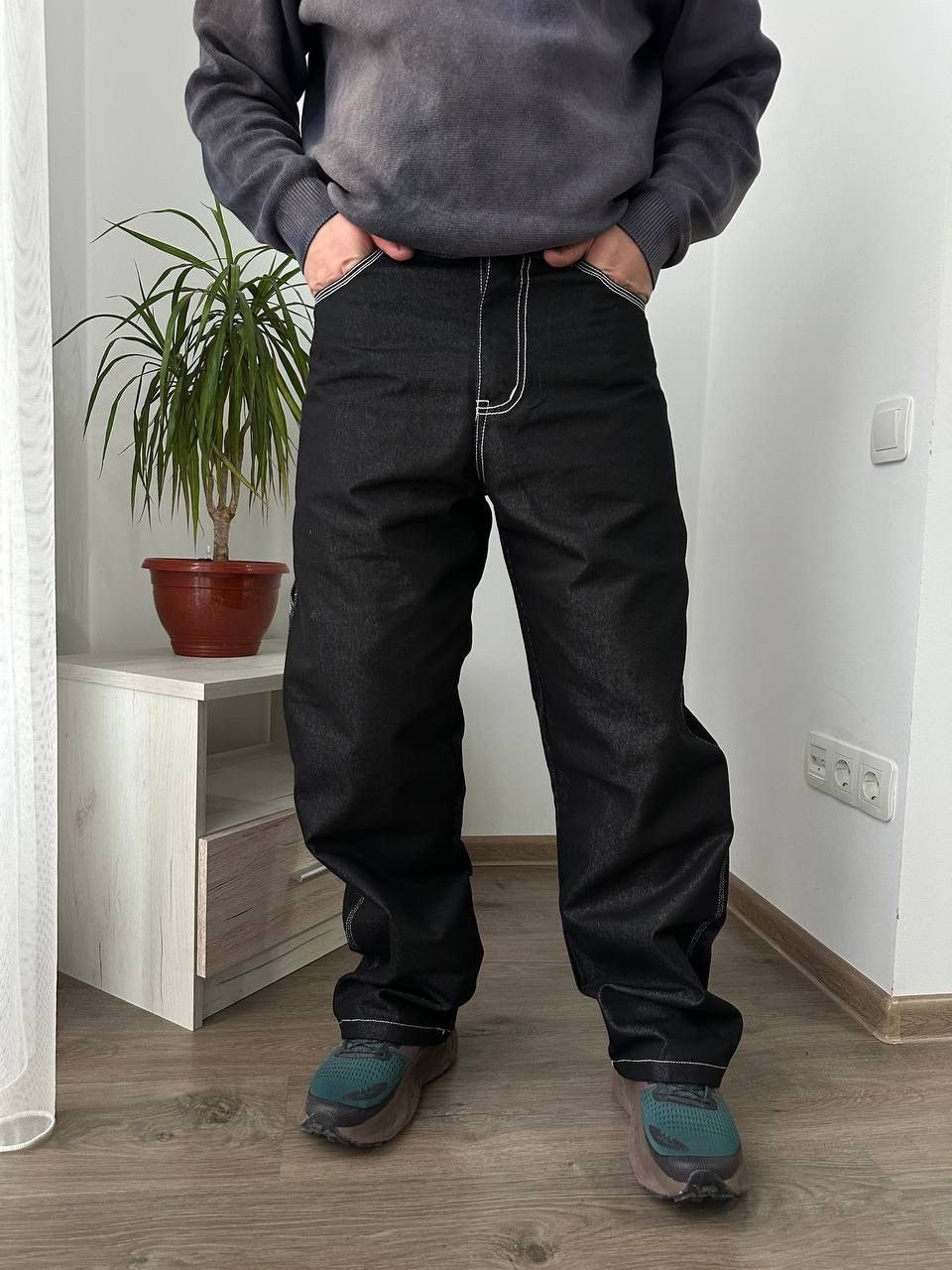 Japanese Brand × Vintage Vintage Japanese Ruff Ryders Baggy Black Pants Size US 34 / EU 50 - 17 Thumbnail