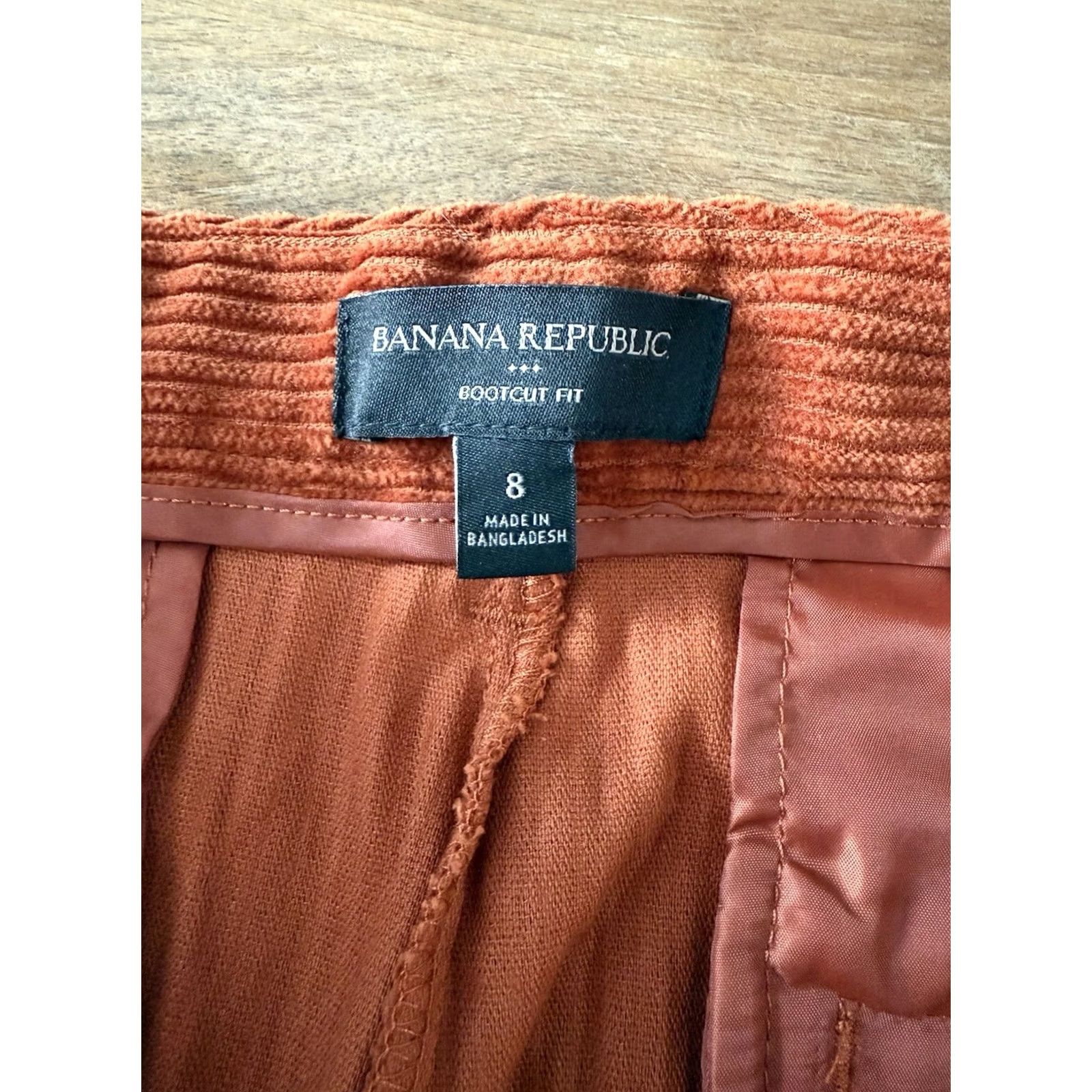 Banana Republic Banana Republic High Rise Corduroy Bootcut Pants Womens 8 Orange Regular 32x31 Jeans Size 30" / US 8 / IT 44 - 3 Thumbnail
