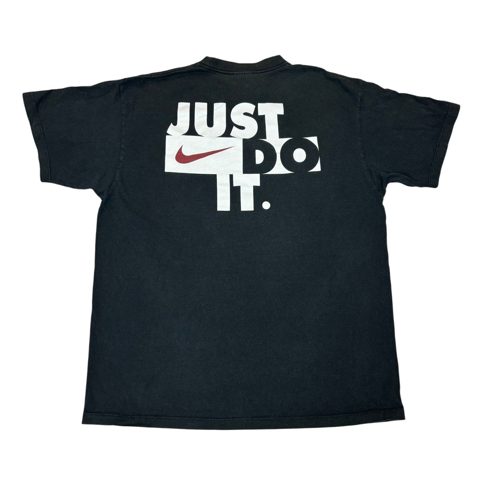 Nike × Vintage Vintage 90s Nike Just Do It Swoosh Short Sleeve Shirt Mens L Size US L / EU 52-54 / 3 - 1 Thumbnail