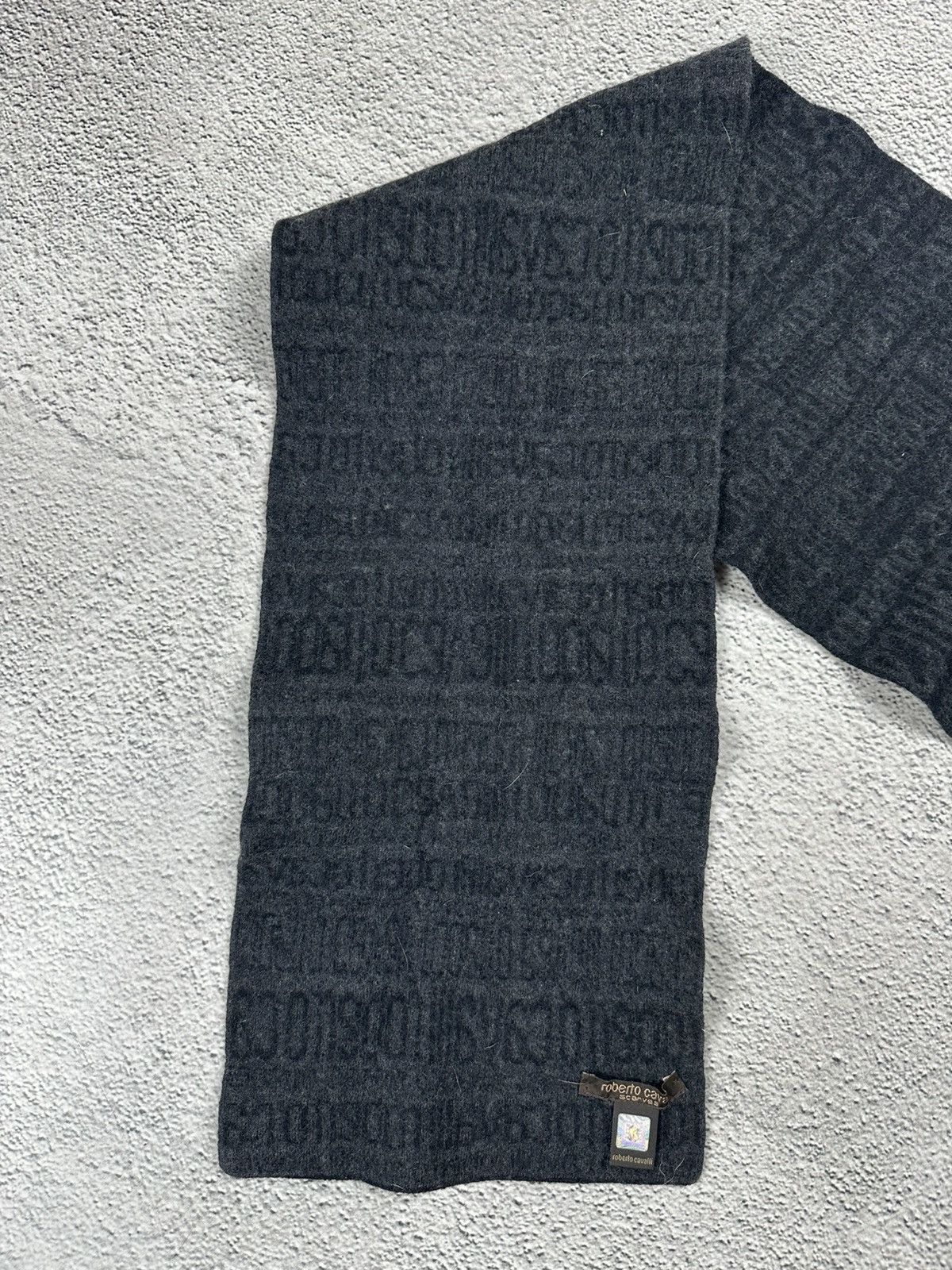 Roberto Cavalli Vintage Roberto Cavalli Monogram Wool Scarf Y2K Old Money Size ONE SIZE - 6 Thumbnail