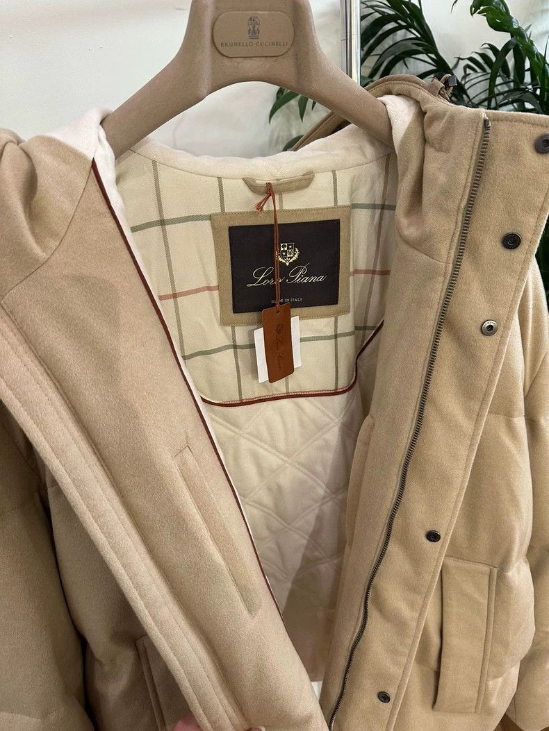 Loro Piana LORO PIANA Zippered cashmere down jacket Size L / US 10 / IT 46 - 7 Thumbnail