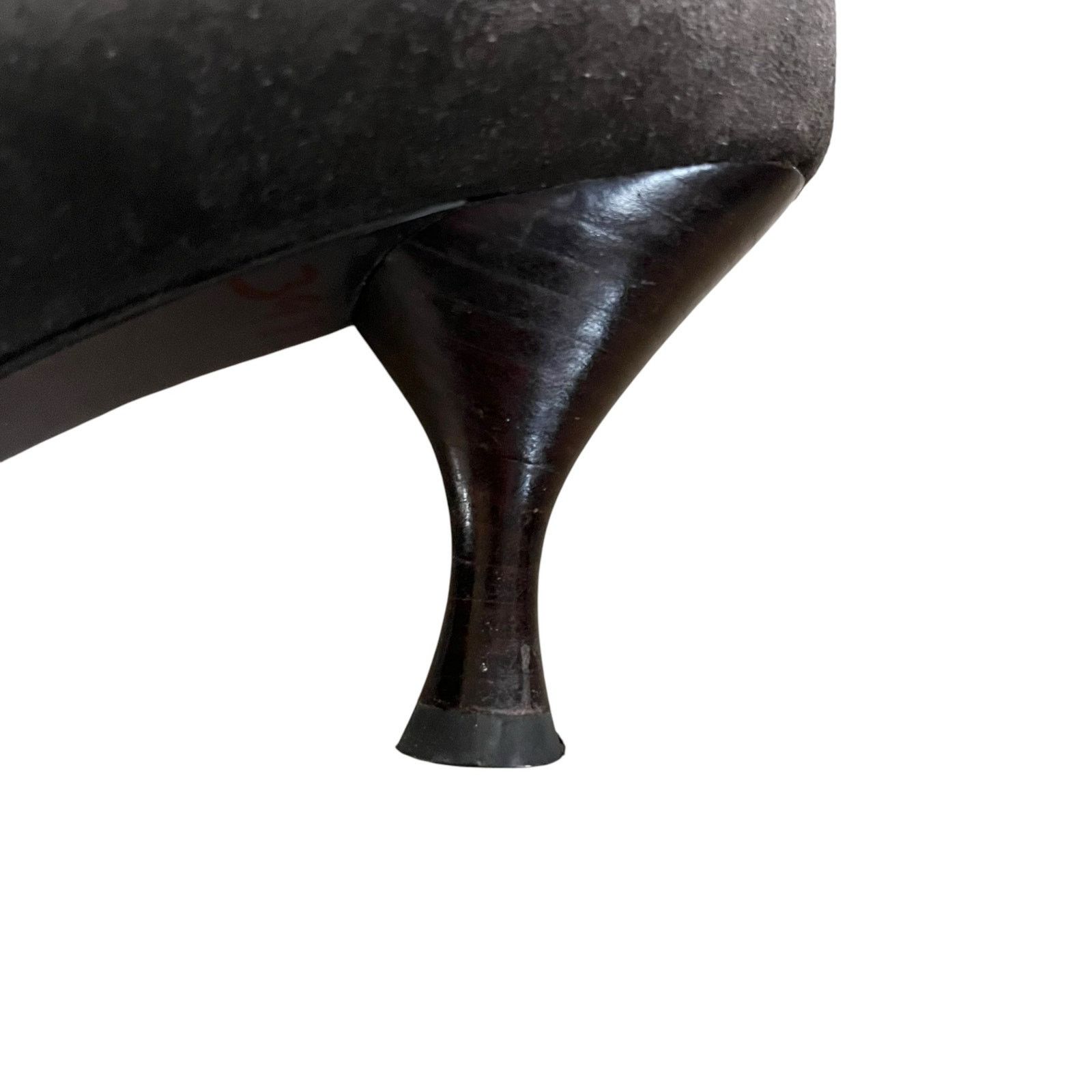 Anne Klein Anne Klein Chocolate Brown Suede Kitten Heel Pumps Size US 8.5 / IT 38.5 - 7 Thumbnail