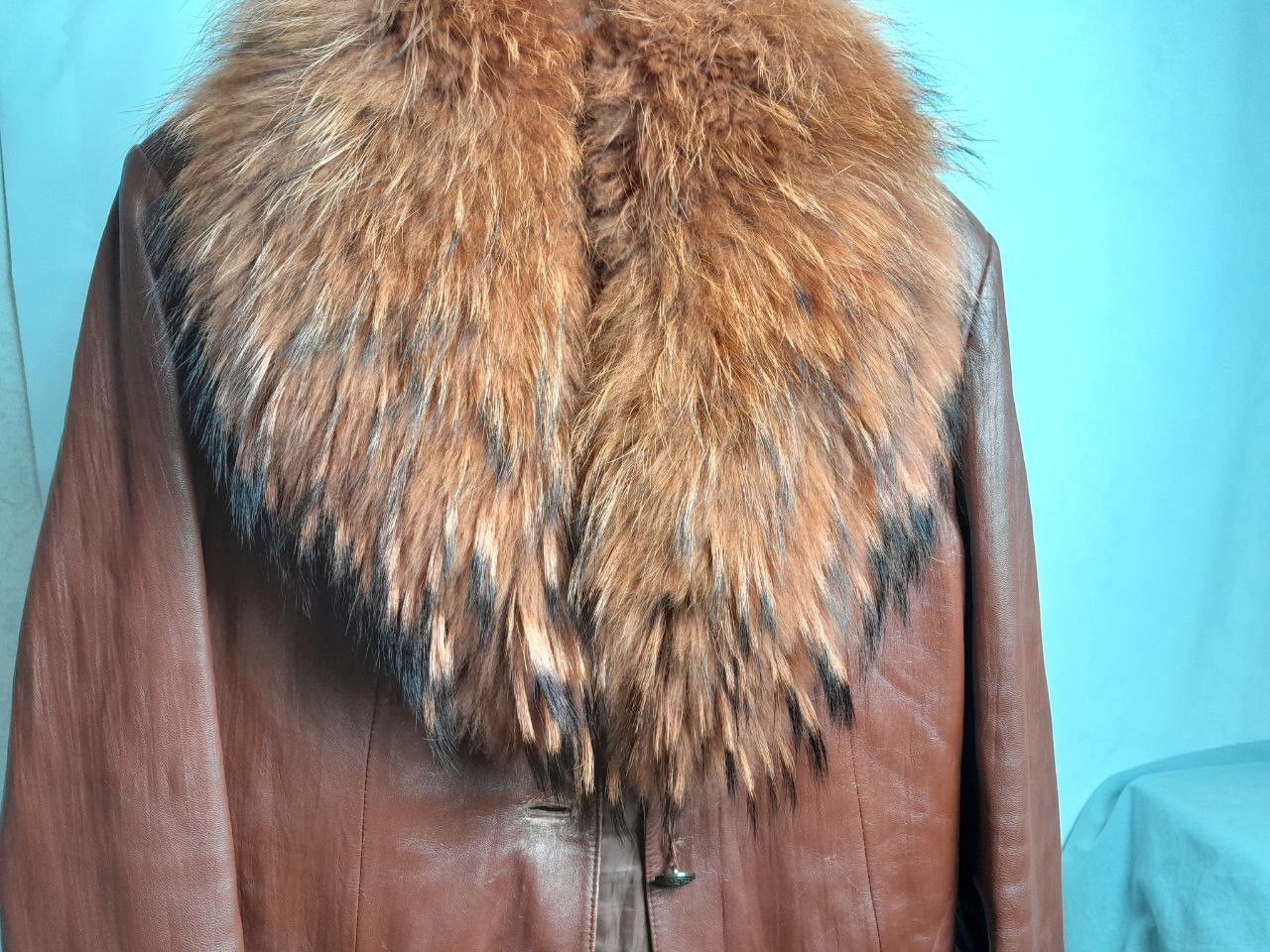Other Luxurious Leather Jacket with Genuine Fox Fur Trim size M Size M / US 6-8 / IT 42-44 - 3 Thumbnail