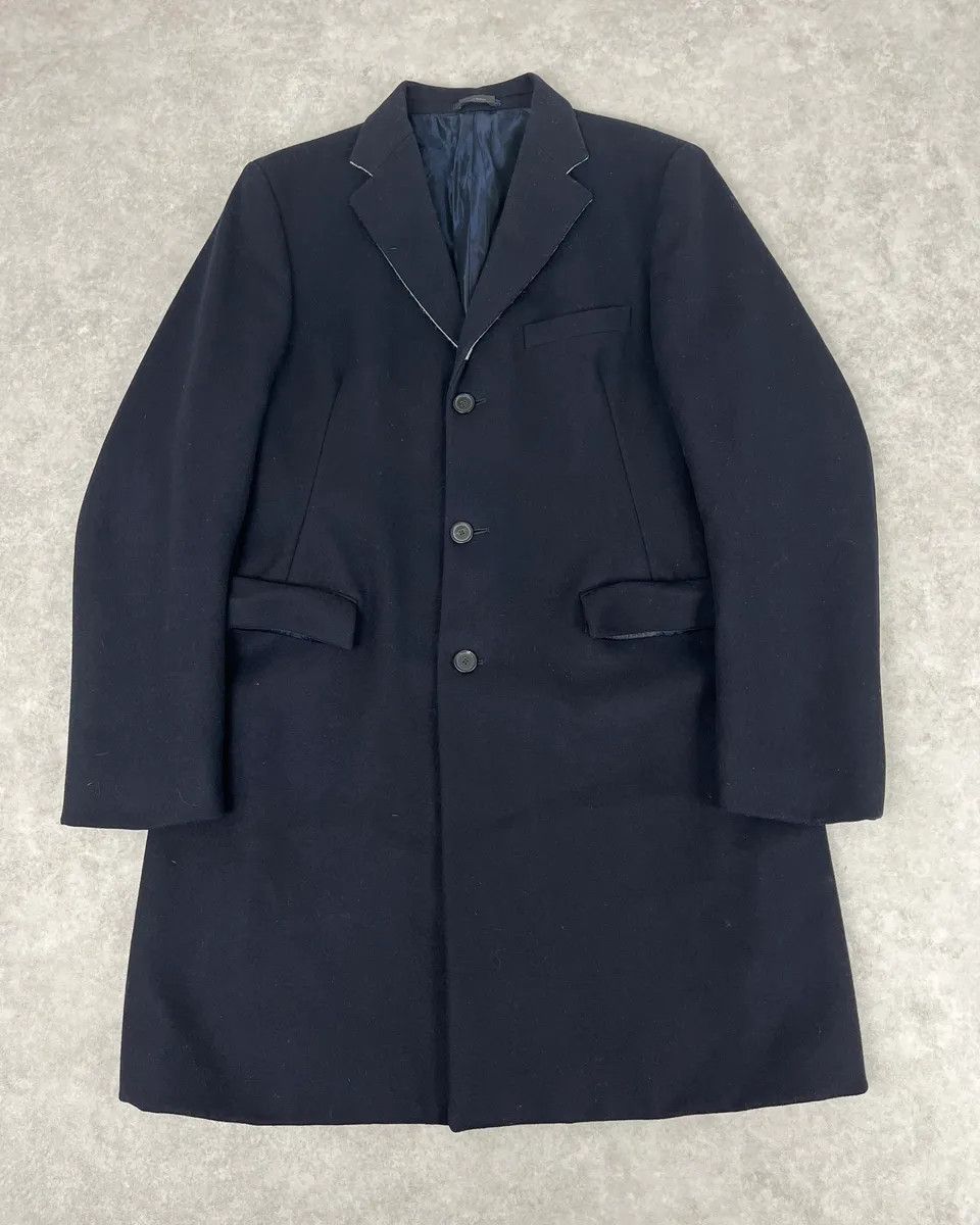 Jil Sander Jil Sander Navy Wool Long Coat Size US M / EU 48-50 / 2 - 1 Thumbnail