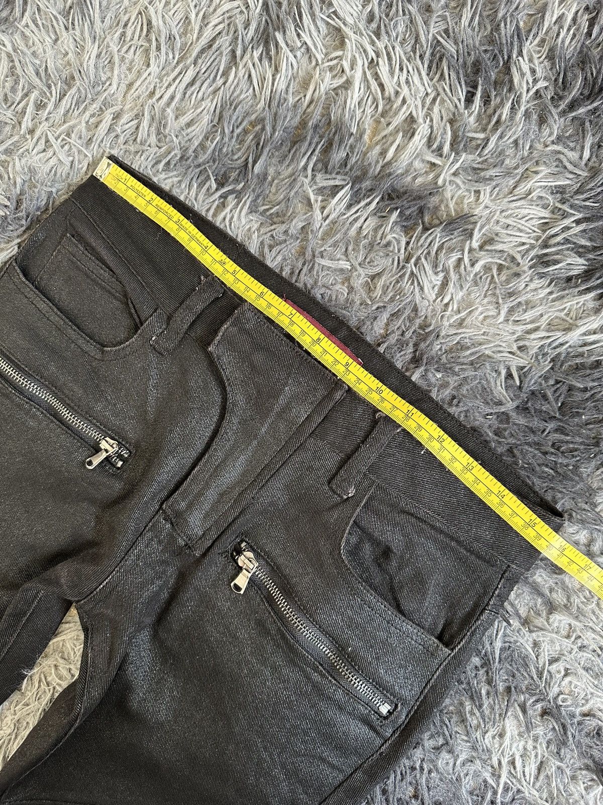 If Six Was Nine 00's SEANA waxed biker skinny pant Size US 31 - 15 Thumbnail