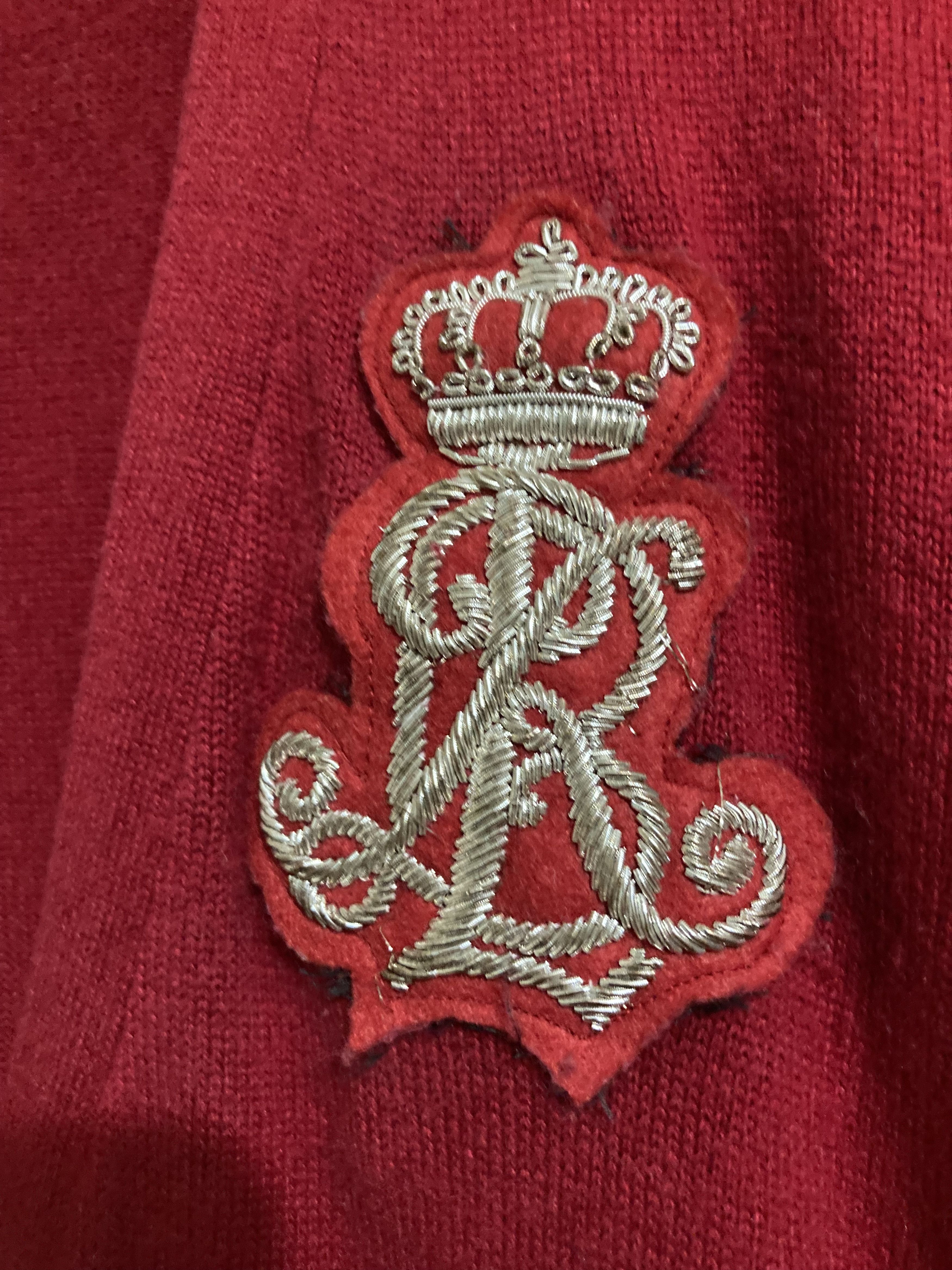 Designer × Ralph Lauren Vintage Ralph Lauren Red Cardigan With Embroidered Patch Size M / US 6-8 / IT 42-44 - 4 Thumbnail
