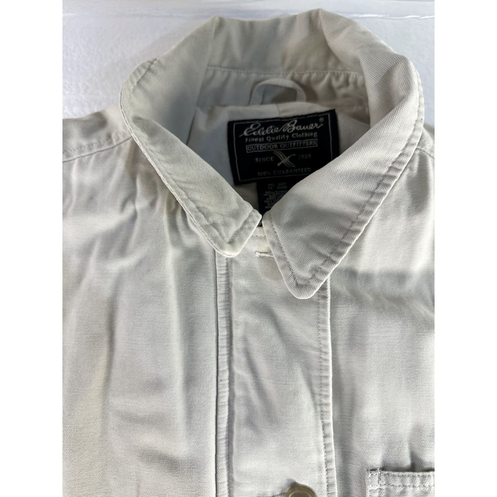 Eddie Bauer VINTAGE Eddie Bauer Chore Jacket Womens Large L Beige Khaki Goose Down Jacket Size L / US 10 / IT 46 - 2 Thumbnail