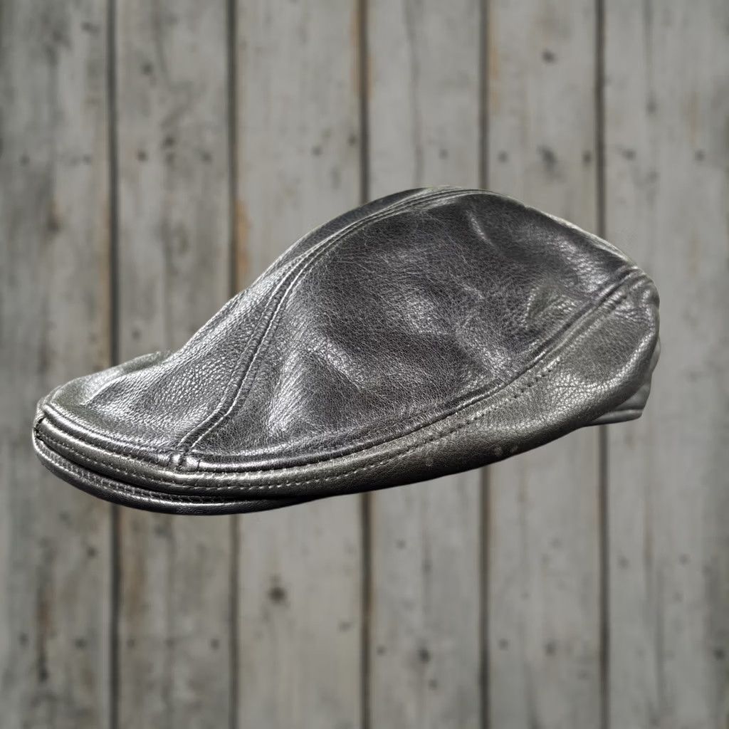 Vintage VINTAGE Easyriders Newsboy Cap Leather Black L/XL Men USA Cap Size ONE SIZE - 1 Thumbnail