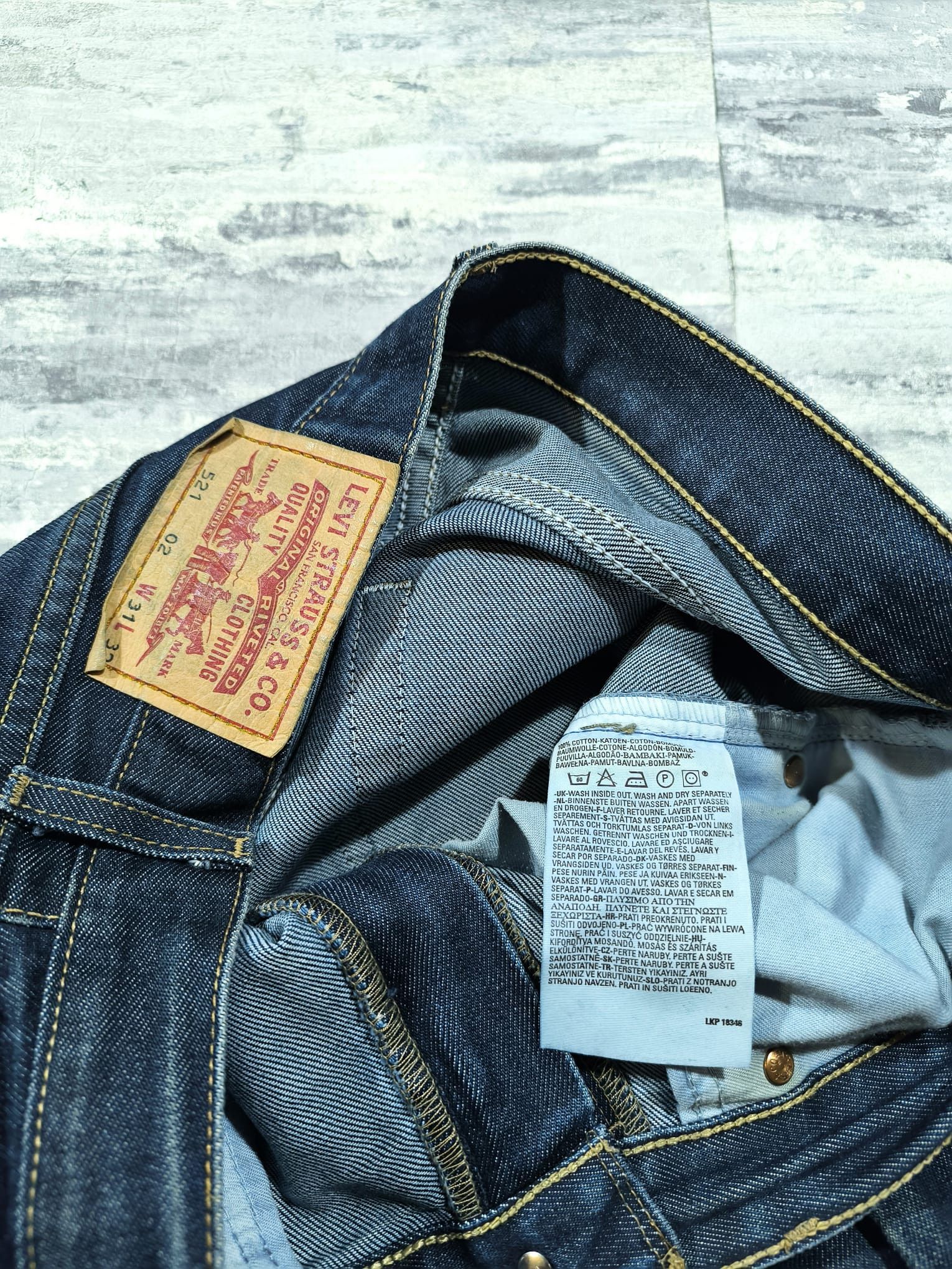 Levi's Vtg Levis 521 32x31 Navy Blue Straight Leg Faded Size US 32 / EU 48 - 4 Thumbnail