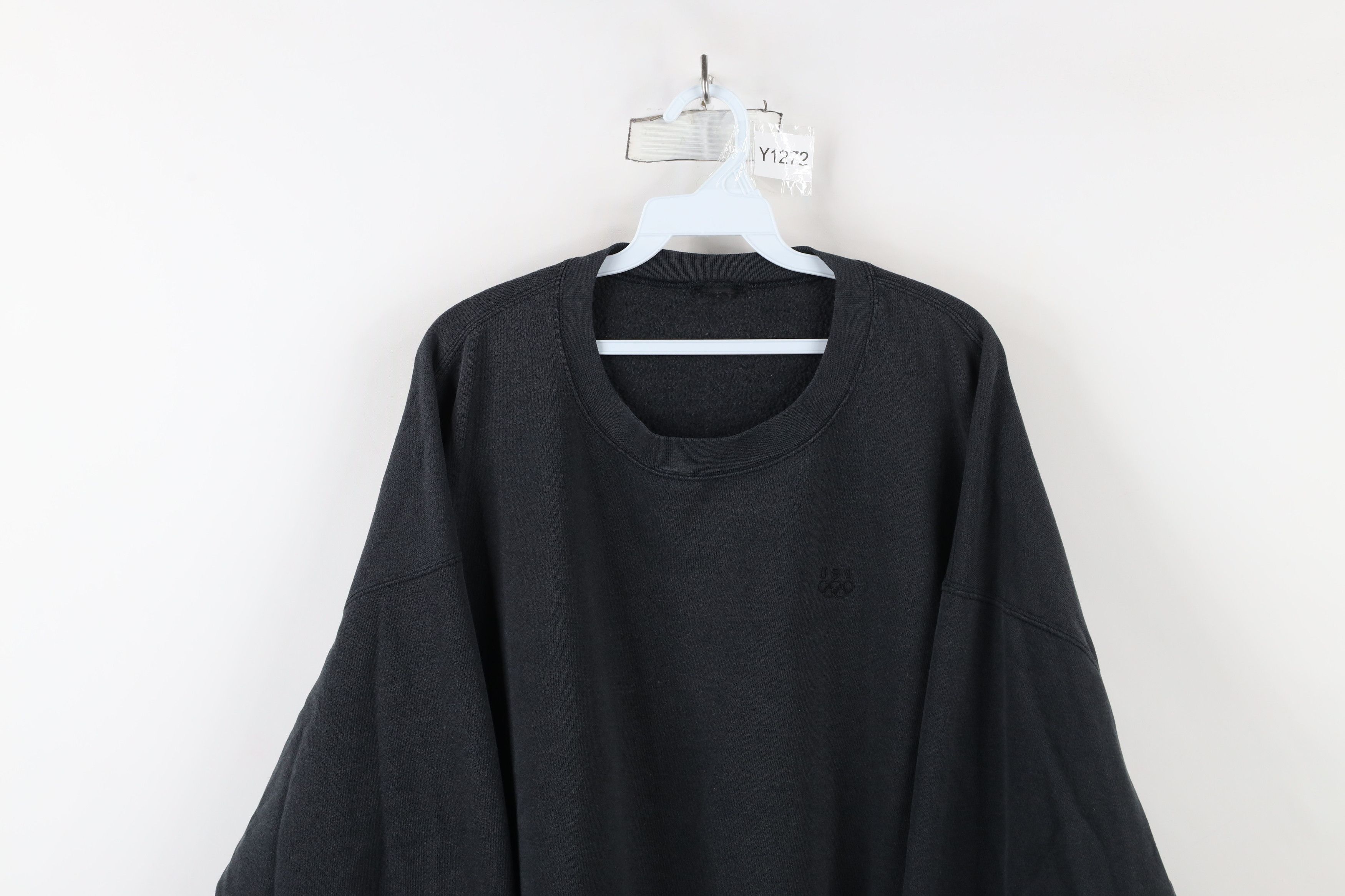 Vintage Vintage 90s USA Olympics Blank Crewneck Sweatshirt Black Size US XXL / EU 58 / 5 - 2 Thumbnail