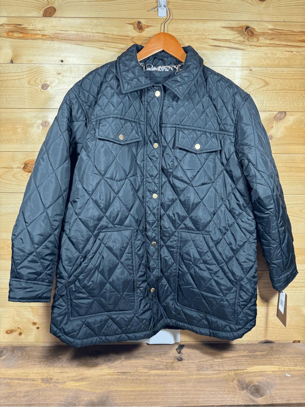 Weatherproof Weatherproof Women's Quilted Shacket Black Plus Size 1X Size XL / US 12-14 / IT 48-50 - 2 Thumbnail