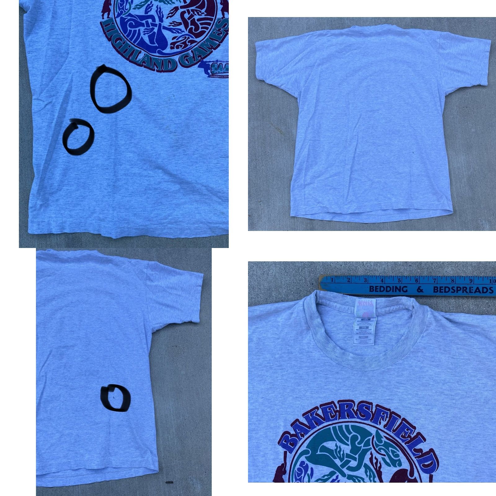Fruit Of The Loom Vtg Bakersfield Highland Games T Shirt Scottish American Athletic Assoc Sz 2XL Size US XXL / EU 58 / 5 - 10 Thumbnail
