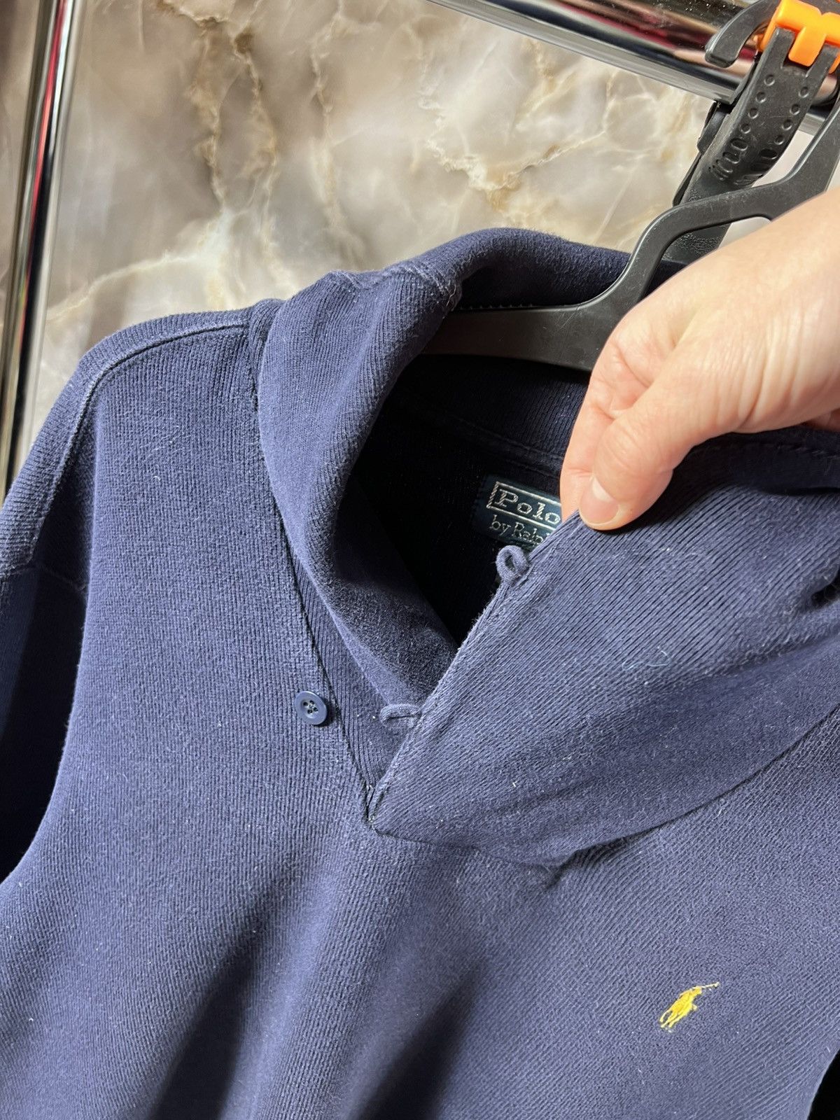 Polo Ralph Lauren × Vintage Vintage 90s Polo Ralph Lauren Distressed Sweater Size US L / EU 52-54 / 3 - 7 Thumbnail