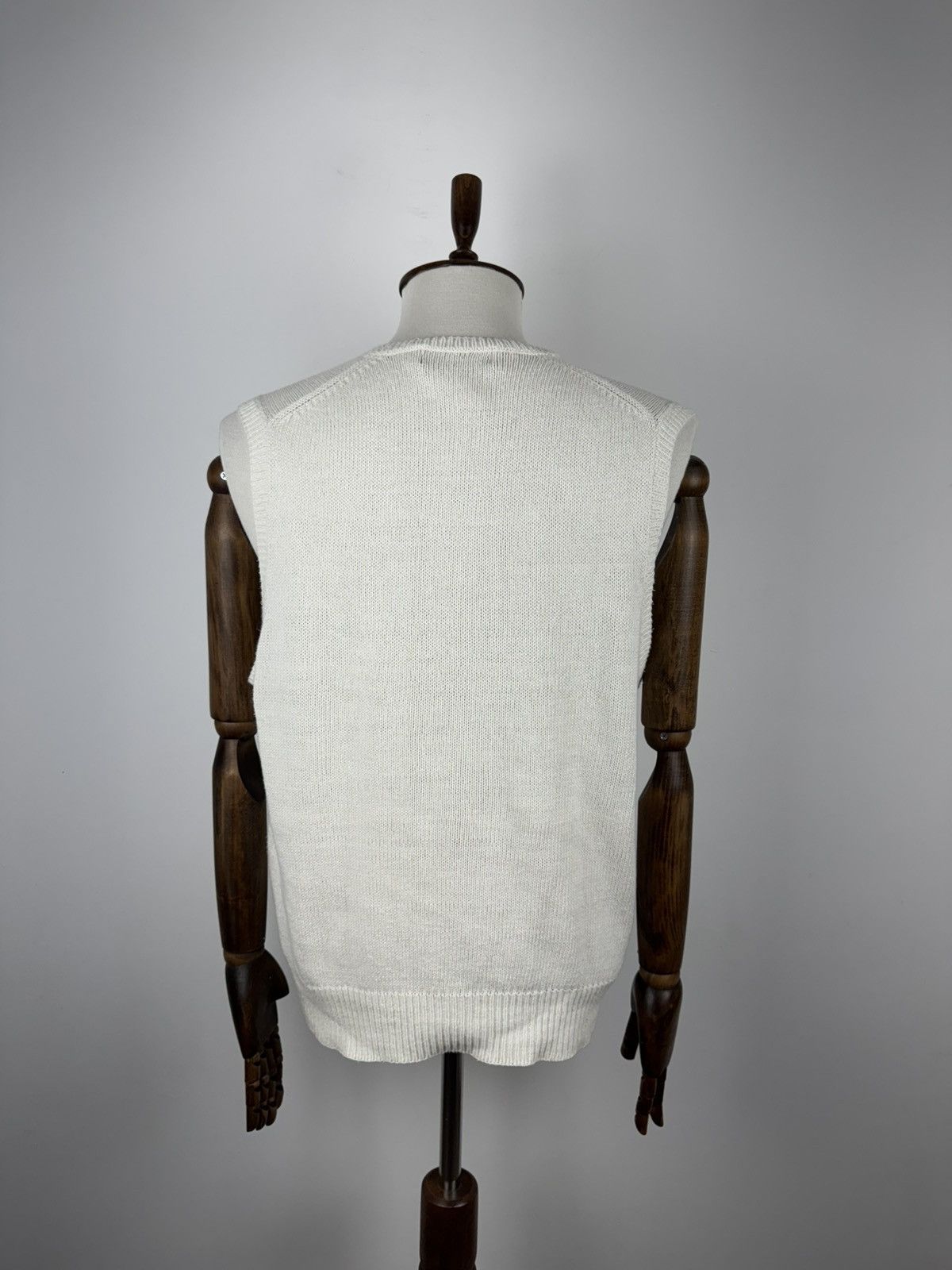 Polo Ralph Lauren × Vintage Vinatge Polo Ralph Lauren Linen/Cotton Vest Sweater Gilet Size US L / EU 52-54 / 3 - 4 Thumbnail