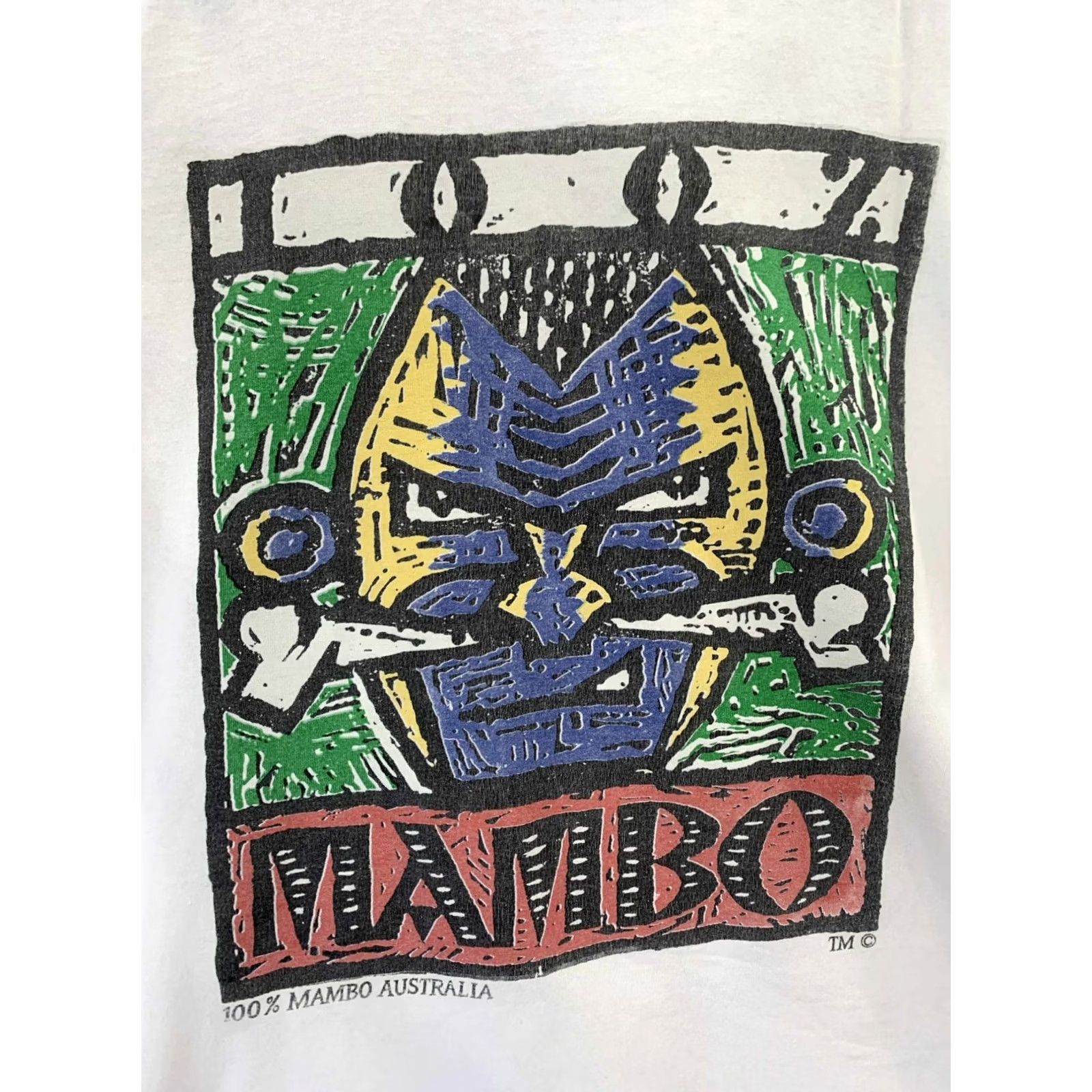 Mambo VINTAGE Mambo T-Shirt White XL 90s Red Star Logo Graphic Mens Size US XL / EU 56 / 4 - 3 Thumbnail