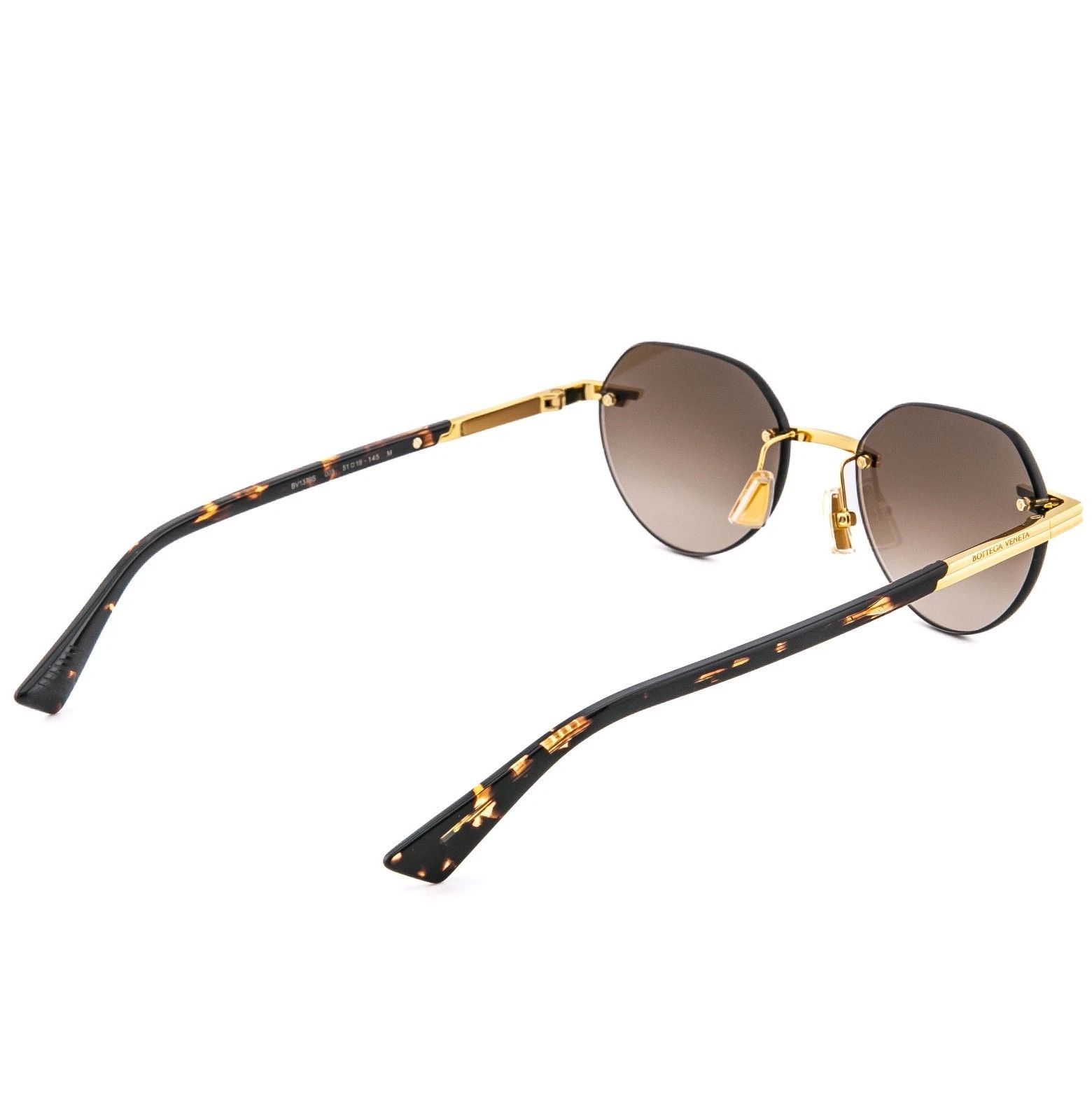 Bottega Veneta BOTTEGA VENETA 1379 BV1379S Brown Classic Oval Sunglass 003 Size ONE SIZE - 3 Thumbnail