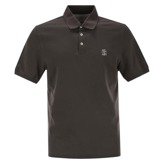 Brunello Cucinelli BRUNELLO CUCINELLI Men Polo Shirts ME8548788 BROWN Size US XL / EU 56 / 4 - 1 Thumbnail