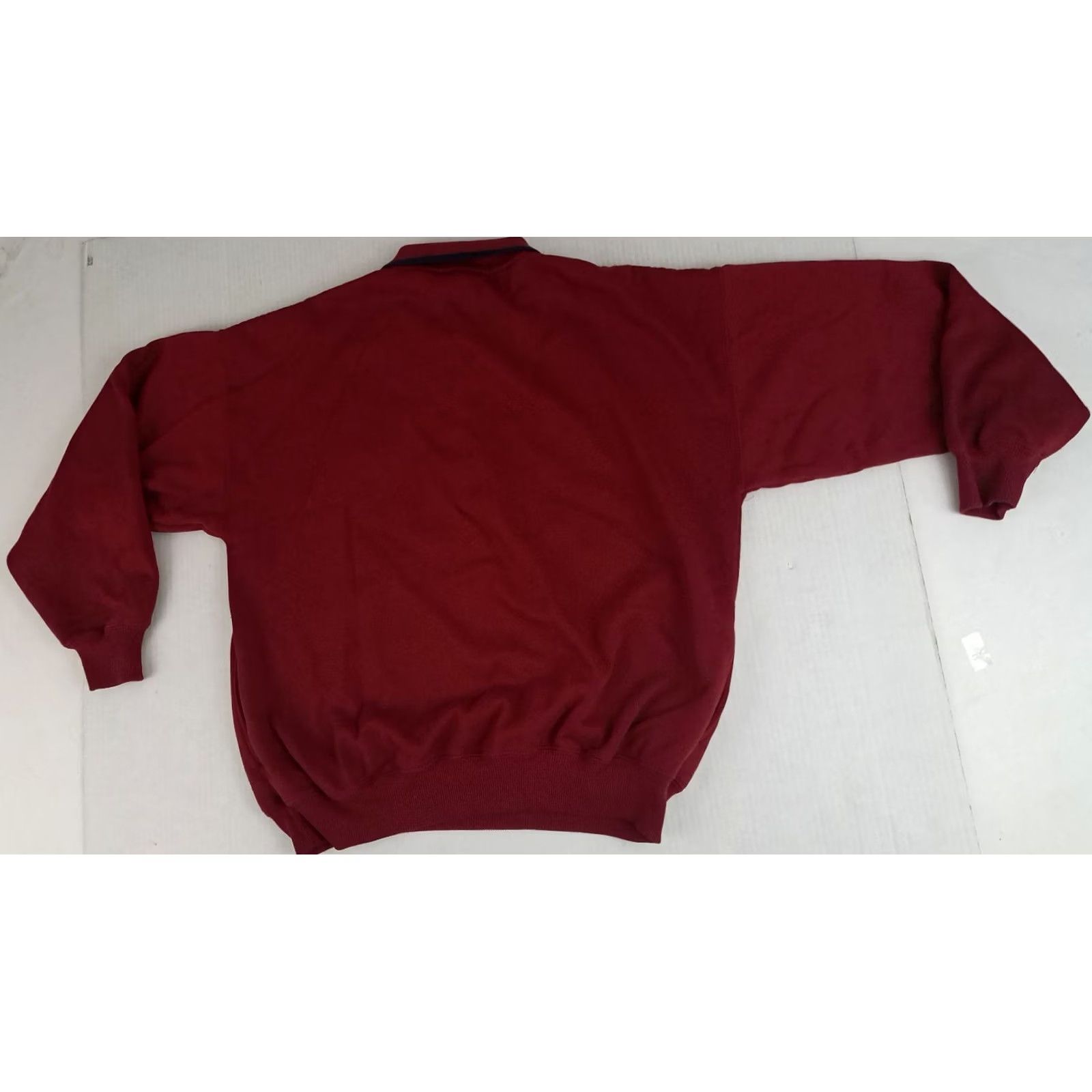 Vintage VINTAGE Claybrooke Men Sweater Embroidered 1/4 Button Long Sleeve Cotton Knit Dark Red Size M Golf Pullover Knit Winter Fall Spring Regular Size US M / EU 48-50 / 2 - 5 Thumbnail