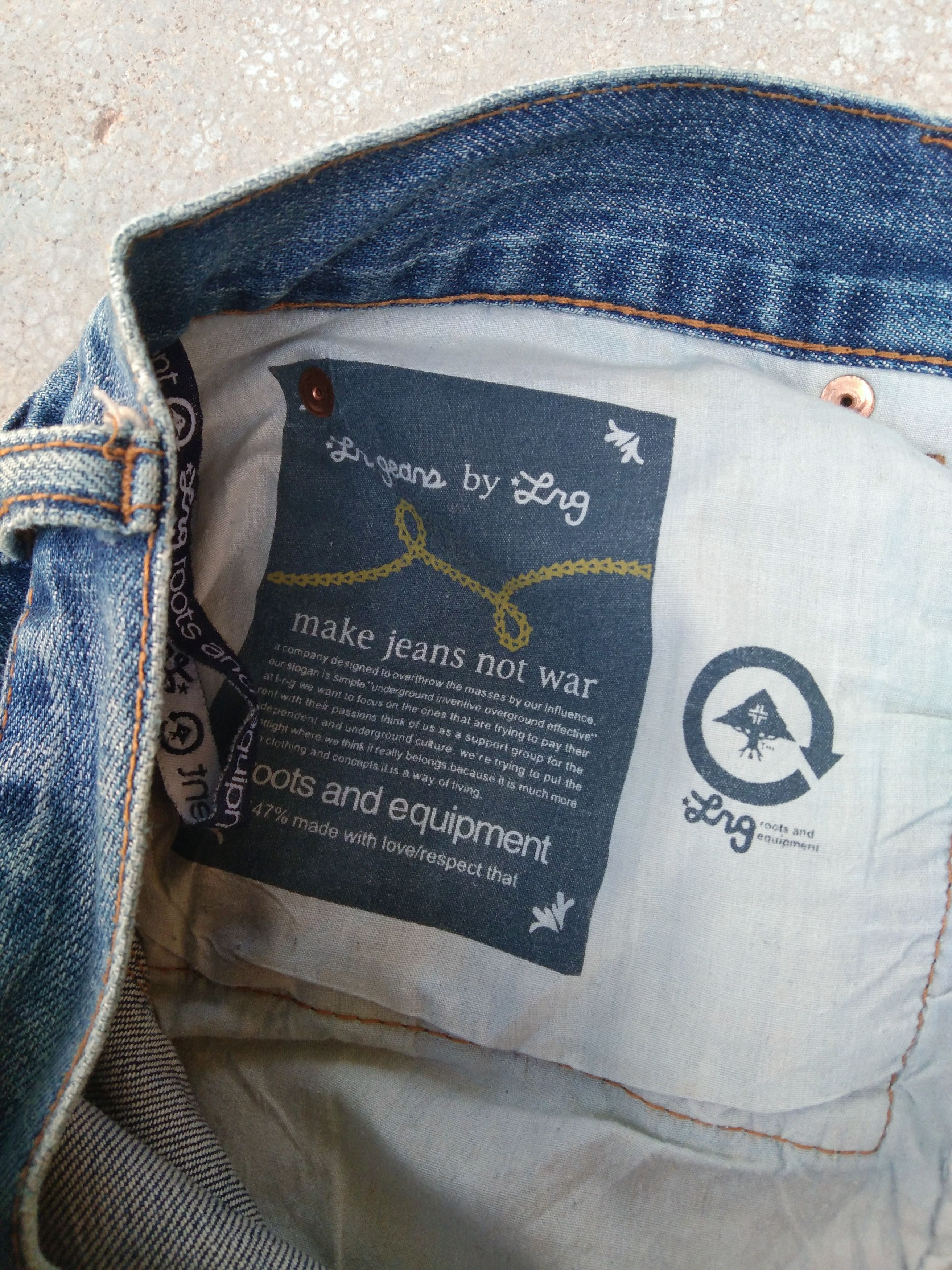 Jean Vintage LRG Loose Baggy Straight Leg Jeans 34x33 Size US 34 / EU 50 - 11 Thumbnail