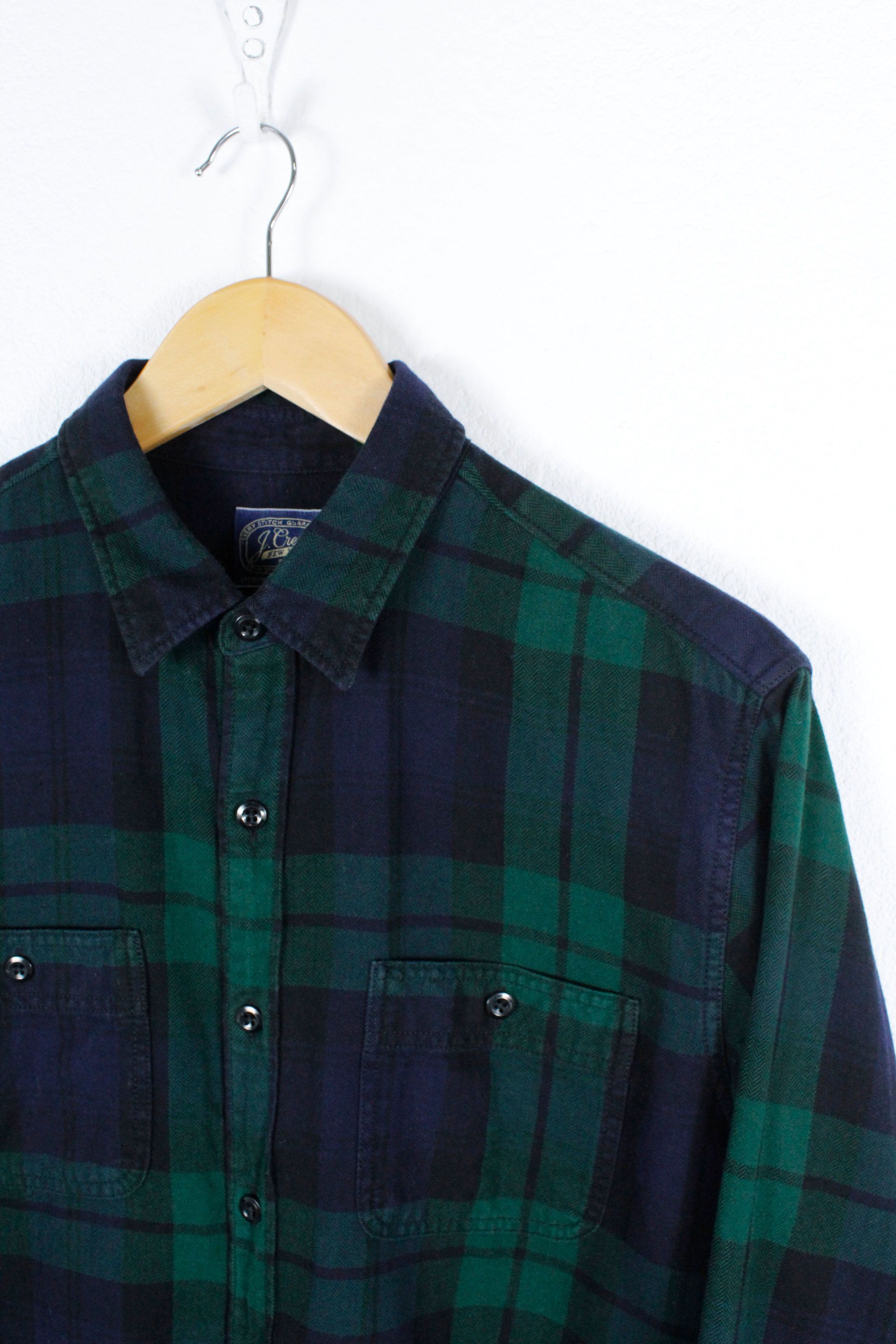 Flannel × J.Crew J.Crew Green Plaid Check Flannel Shirt Size US M / EU 48-50 / 2 - 2 Thumbnail