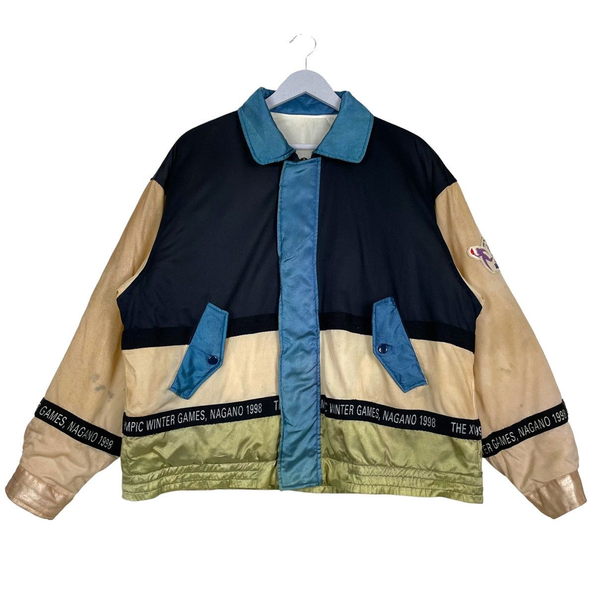 Japanese Brand × USA Olympics × Vintage 💥98 NAGANO OLYMPIC GEORGIA BOMBER JACKET Size US L / EU 52-54 / 3 - 1 Thumbnail