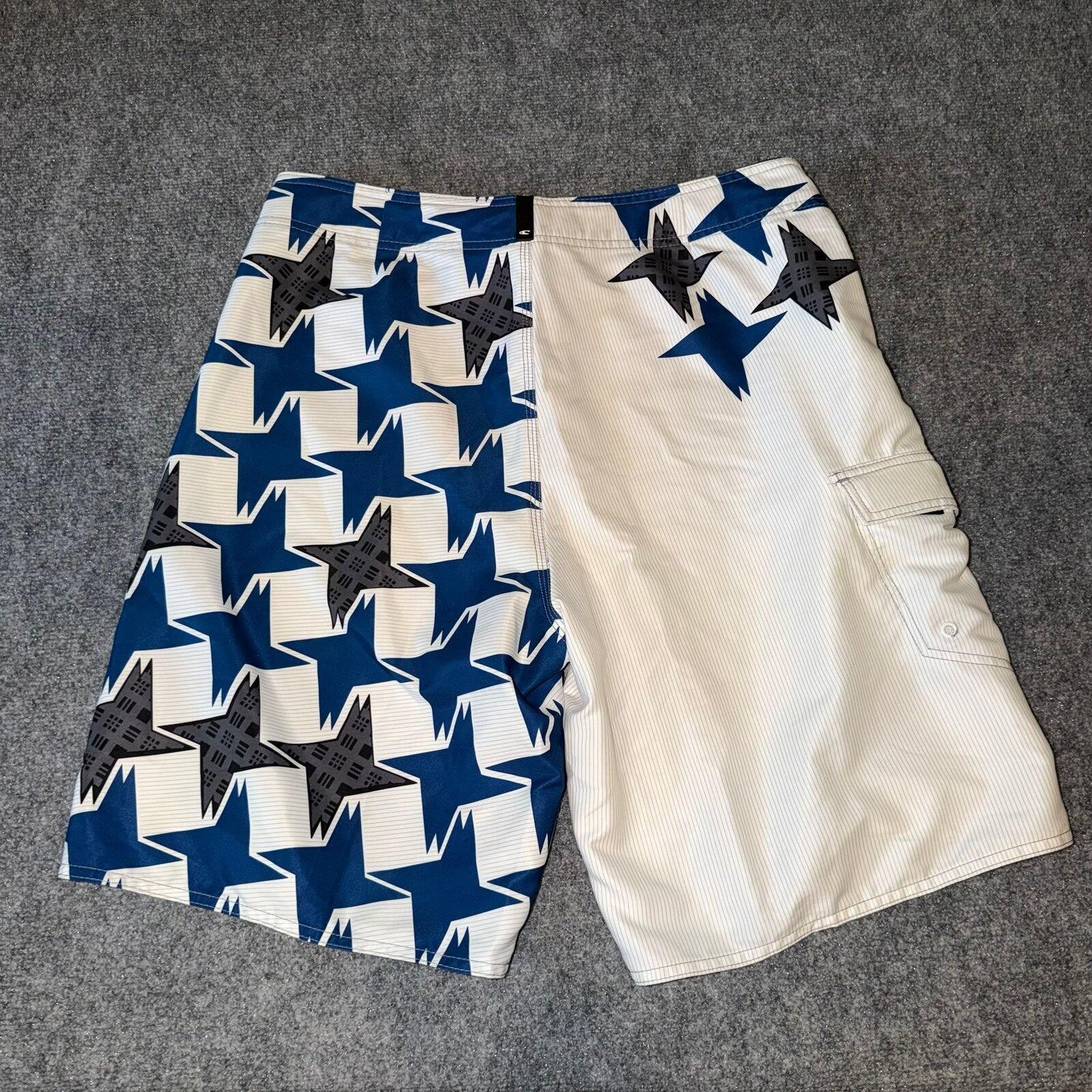 O'Neill O’Neill Blue Stars Lopez Freak Surf Board Shorts Mens XL Vtg Size US 36 / EU 52 - 5 Thumbnail